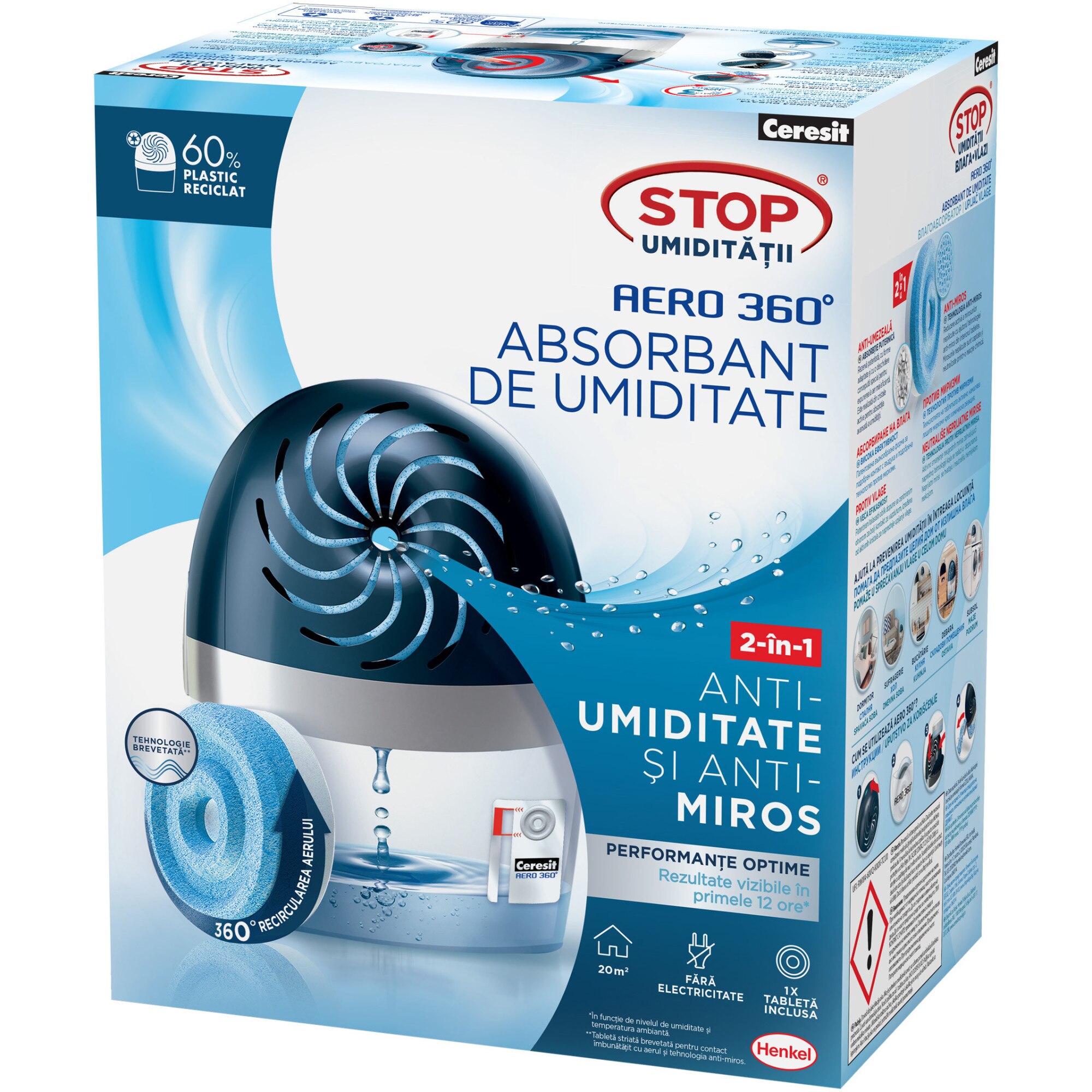 Fotografie Absorbant umiditate Ceresit Aero 360, 450G