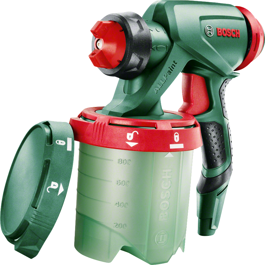 Fotografie Accesoriu pistol de pulverizare fina Bosch ALLPaint pentru sistemele de vopsit Bosch PFS 3000-2 si PFS 5000, recipient vopsea 1000 ml