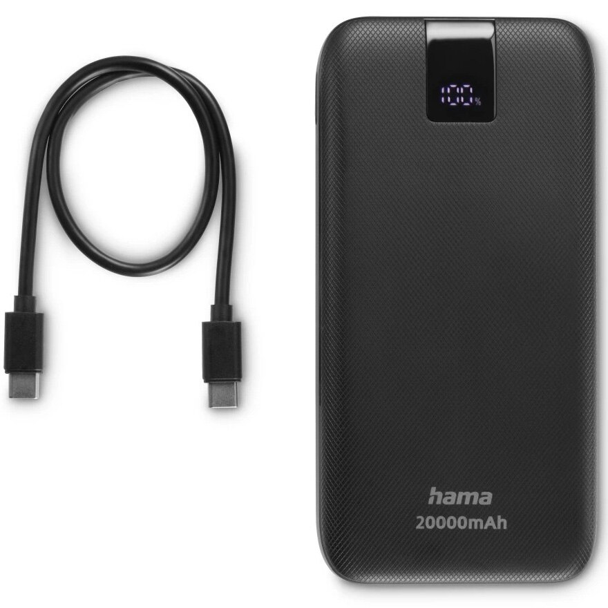 Fotografie Acumulator extern Hama PD 20, 20000 mAh, 2x USB-C, USB-A, Fast Charging, antracit