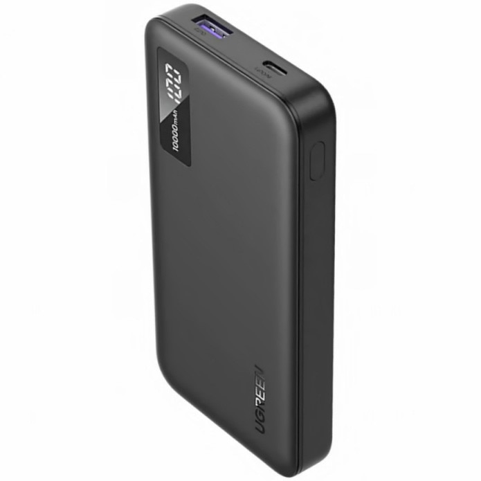 Fotografie Acumulator extern Ugreen PB311, 10000mAh, PD 3.0 + QC 3.0 22.5W, 1 x USB; 1 x USB Type-C, total 3A, gri
