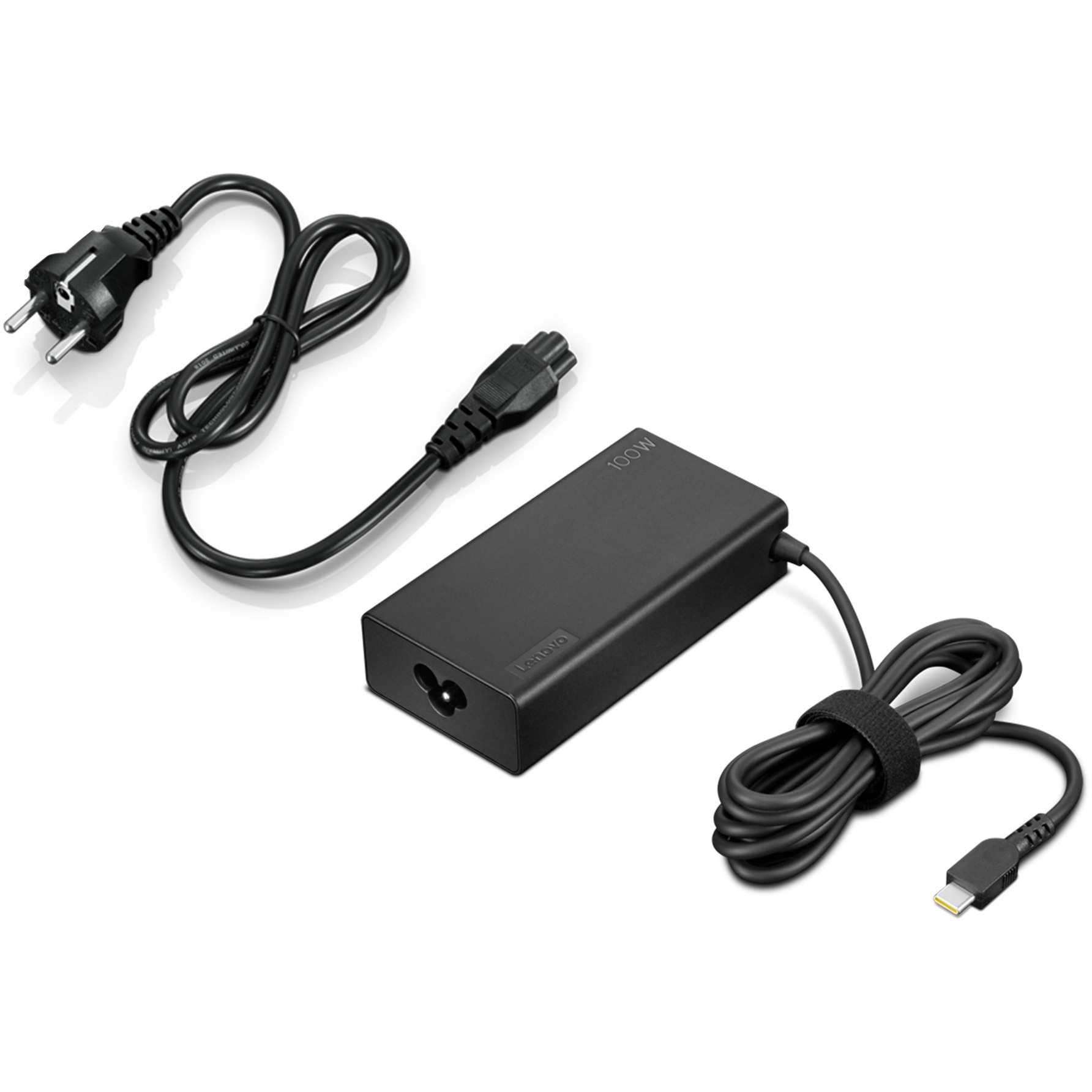 Fotografie Adaptor Lenovo EU GX21V43585, USB-C, 100W AC, Negru