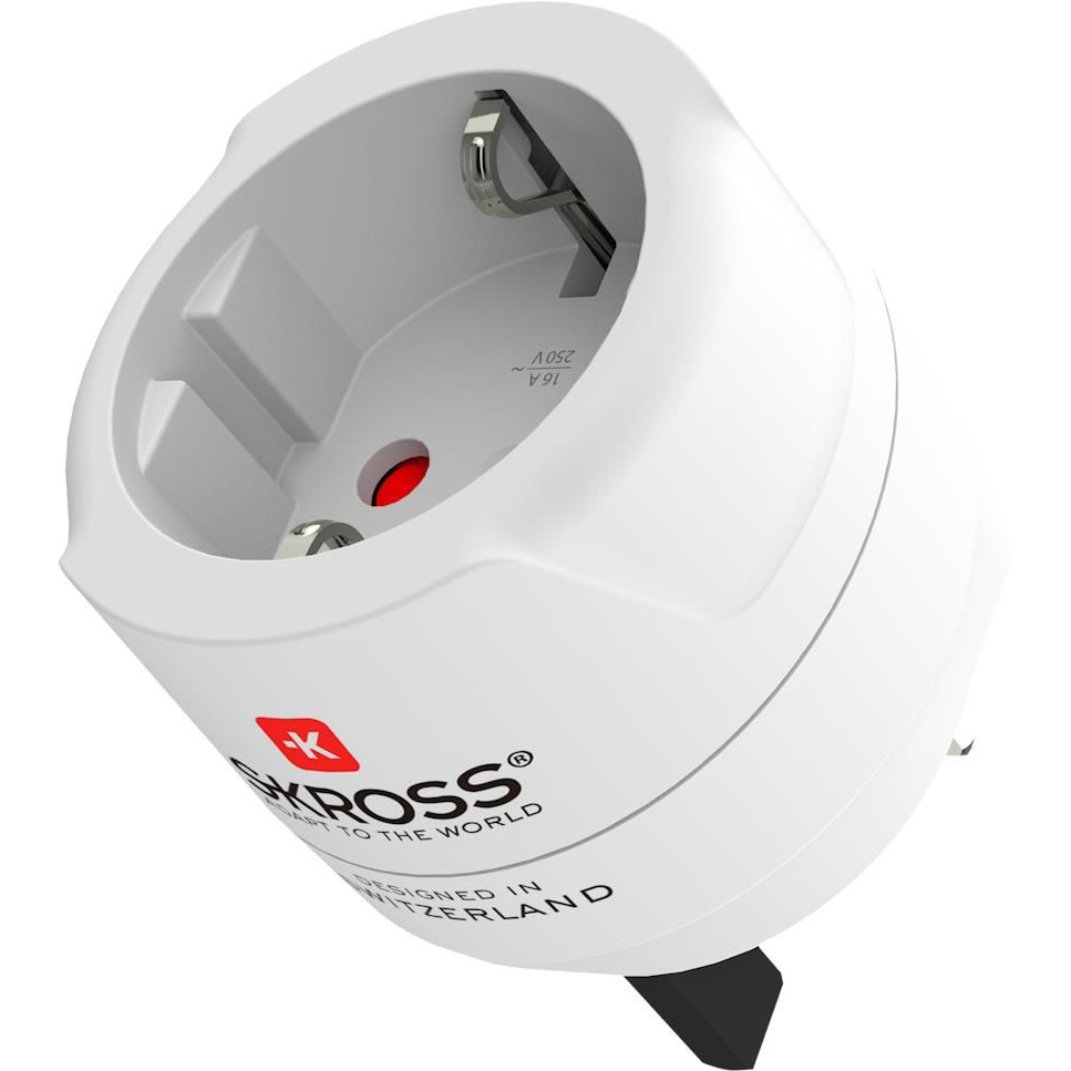 Fotografie Adaptor priza calatorie Skross 1500230, EU UK, 7A, 100V 700 W/250V 1750 W