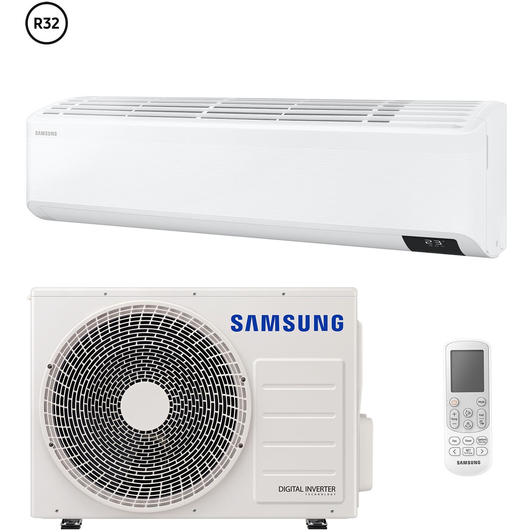 Fotografie Aparat de aer conditionat Samsung Luzon 18000 BTU, Clasa A++, Fast cooling, Mod Eco, AR18TXHZAWKNEU/AR18TXHZAWKXEU, Alb