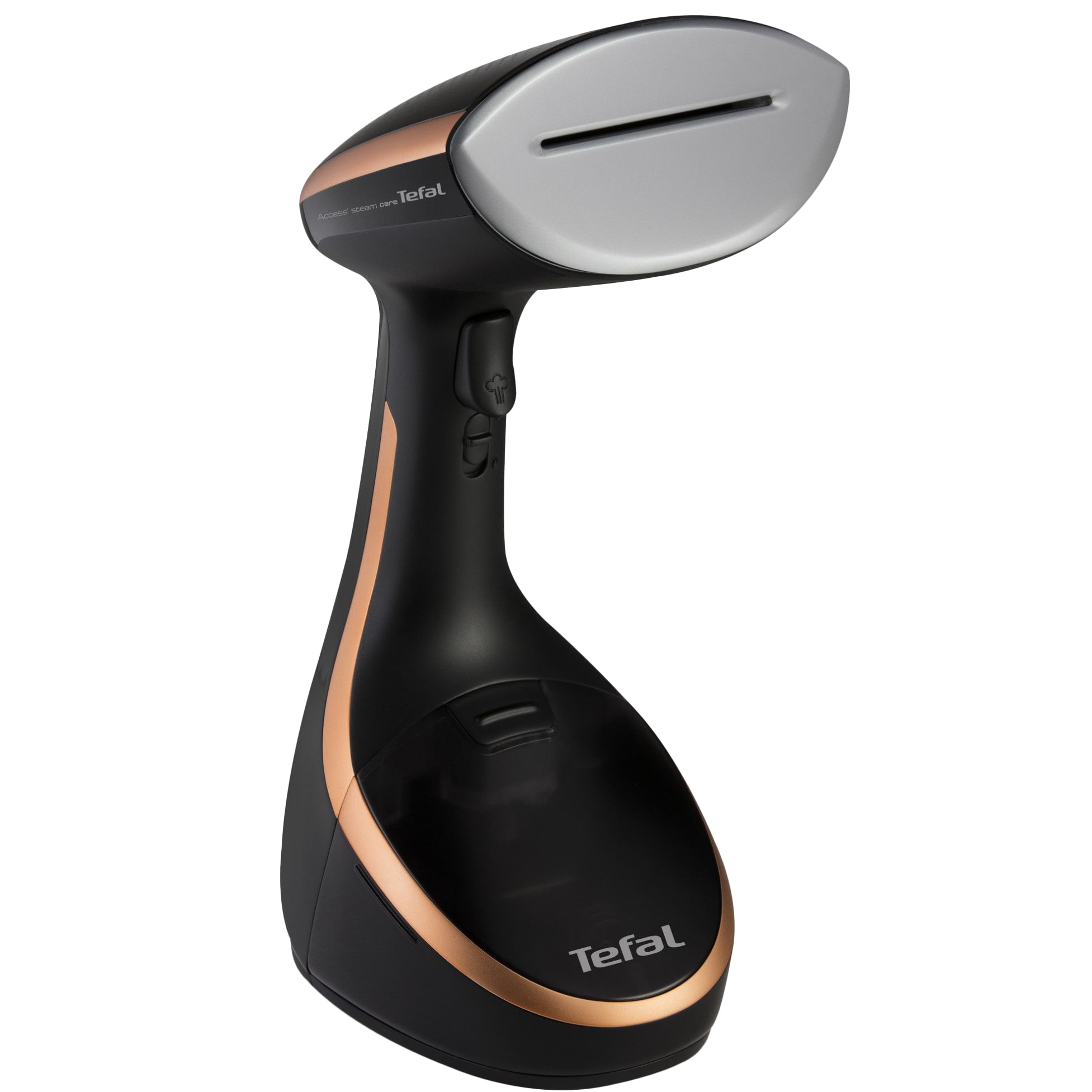Fotografie Aparat de calcat vertical cu abur Tefal Access Steam Care DT9100E0, 1600W, abur varianbil 30g/min, 200ml, talpa ceramica, negru-maro