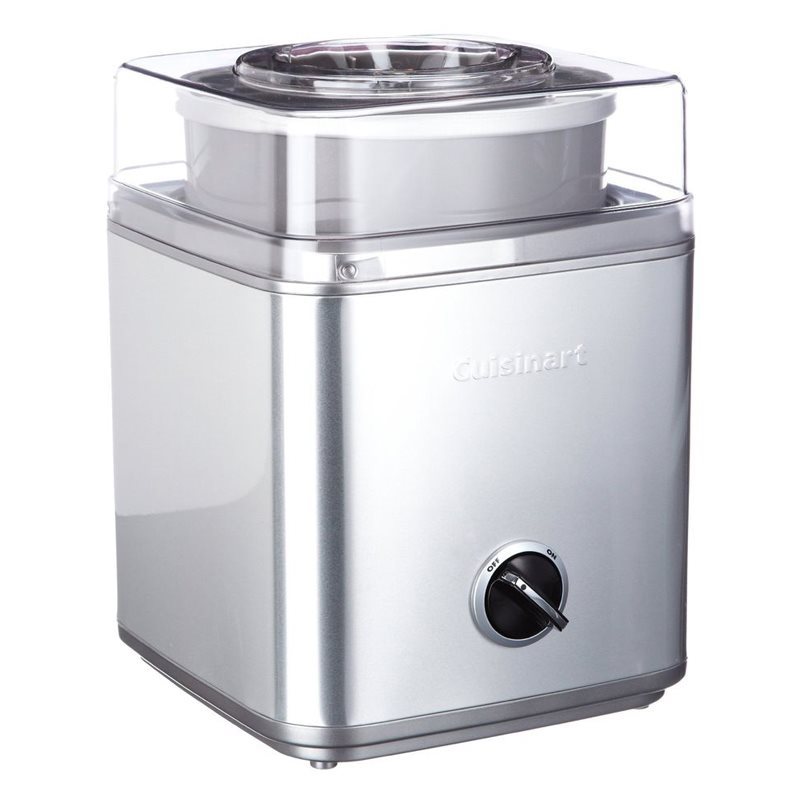 Fotografie Aparat de inghetata Cuisinart ICE30BCE, putere 25 W, fara PFOA, 2 L, consum redus de energie, timp preparare 20-30 min (+ pre-congelare), Argintiu