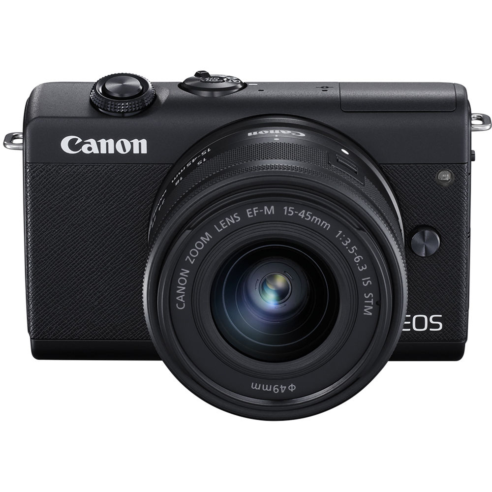 Fotografie Aparat foto Mirrorless Canon EOS M200, 24.1 MP, 4K, Negru + Obiectiv 15-45mm