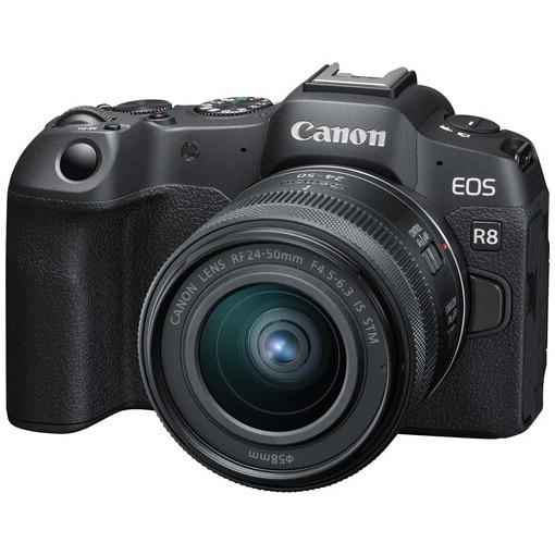Fotografie Aparat foto Mirrorless Canon EOS R8, 24MP, 4K, Full Frame + Obiectiv RF 24-50mm, Negru