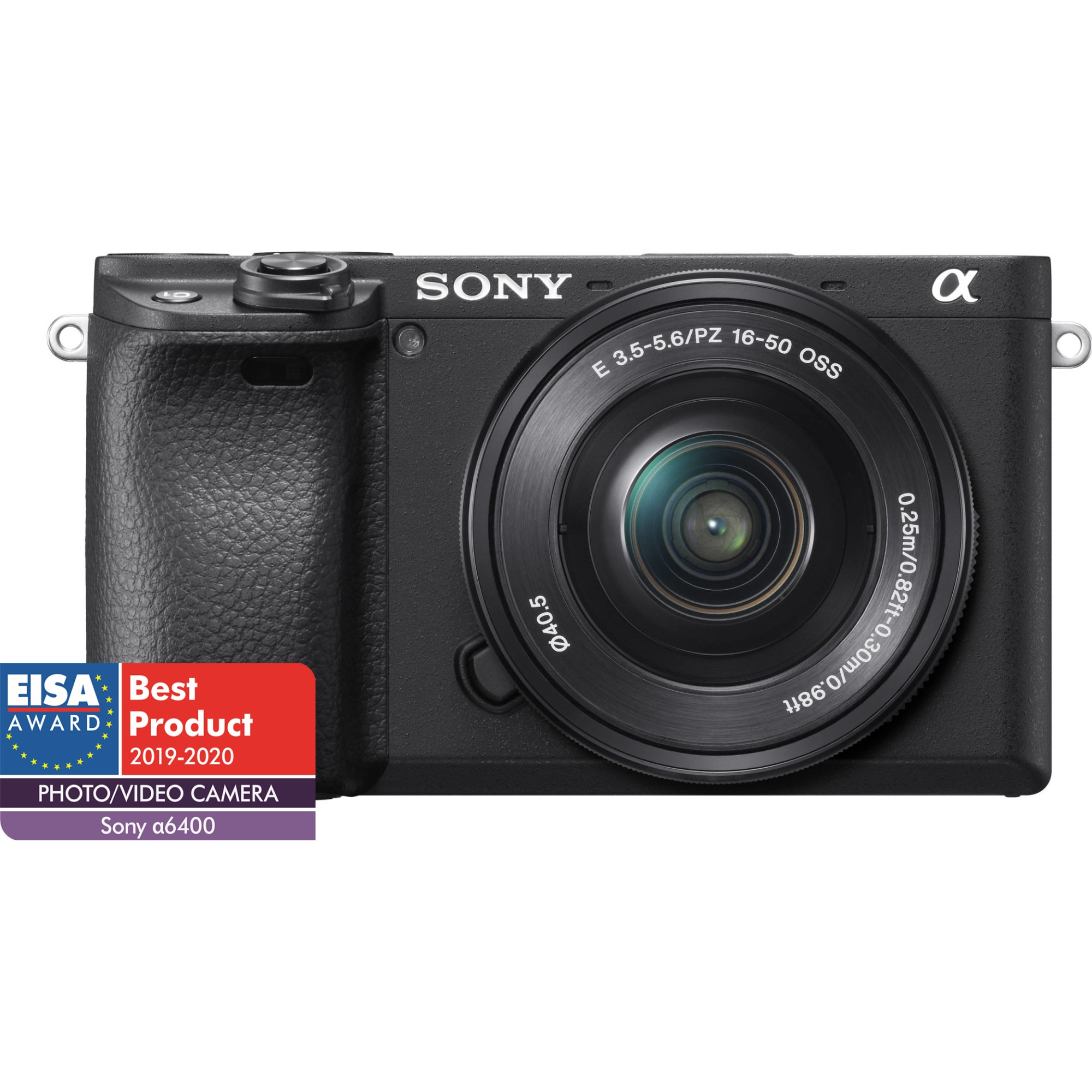 Fotografie Aparat foto Mirrorless Sony Alpha A6400 LB, 24.2 MP, APS-C, E-mount, 4K HDR, 4D Focus, Time-lapse, ISO 100-32000, Negru + Obiectiv SELP1650 16-50 mm