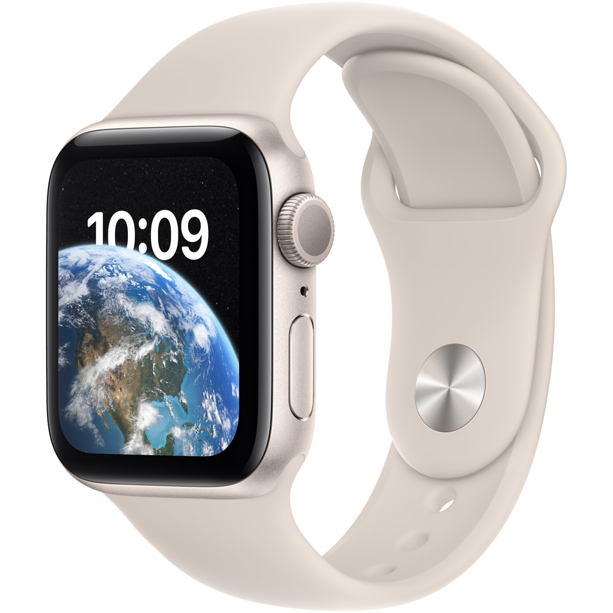 Fotografie Apple Watch SE 2 (2022), GPS, Carcasa Starlight Aluminium 40mm, Starlight Sport Band