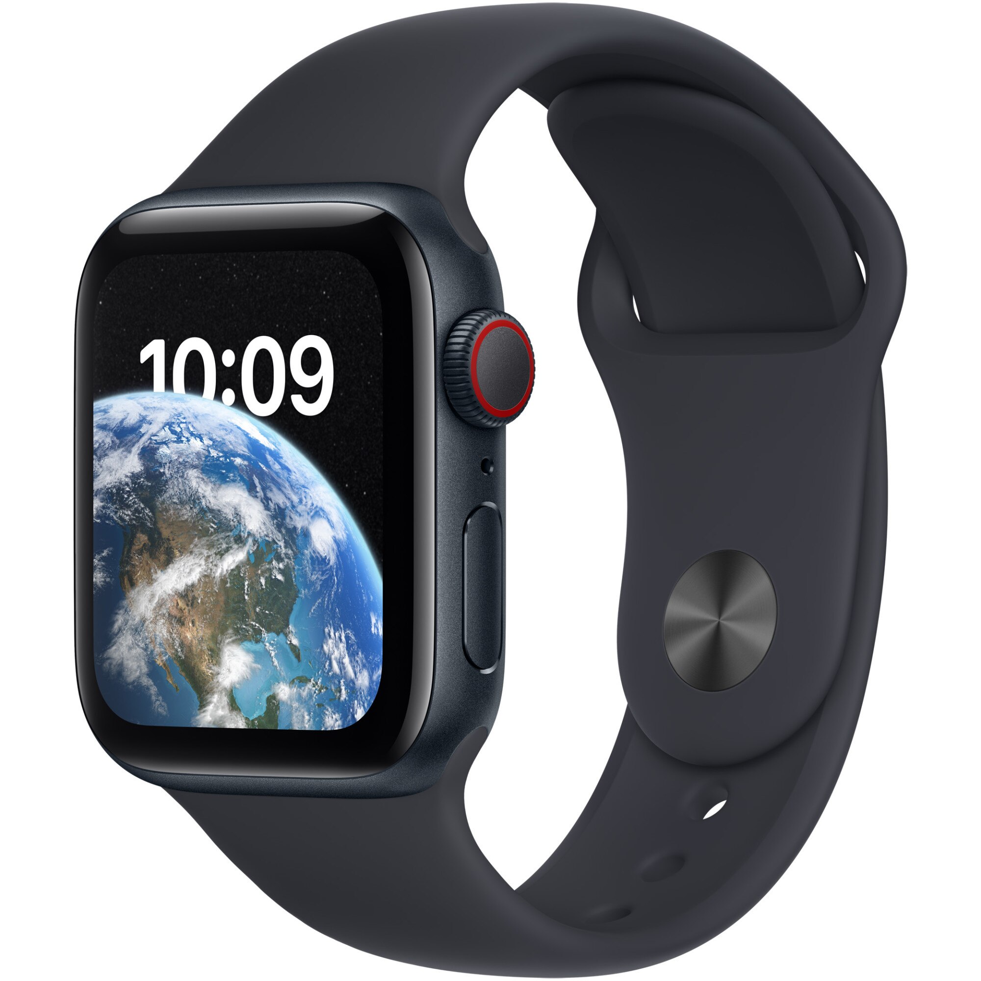 Fotografie Apple Watch SE 2 (2022), GPS, Cellular, Carcasa Midnight Aluminium 40mm, Midnight Sport Band