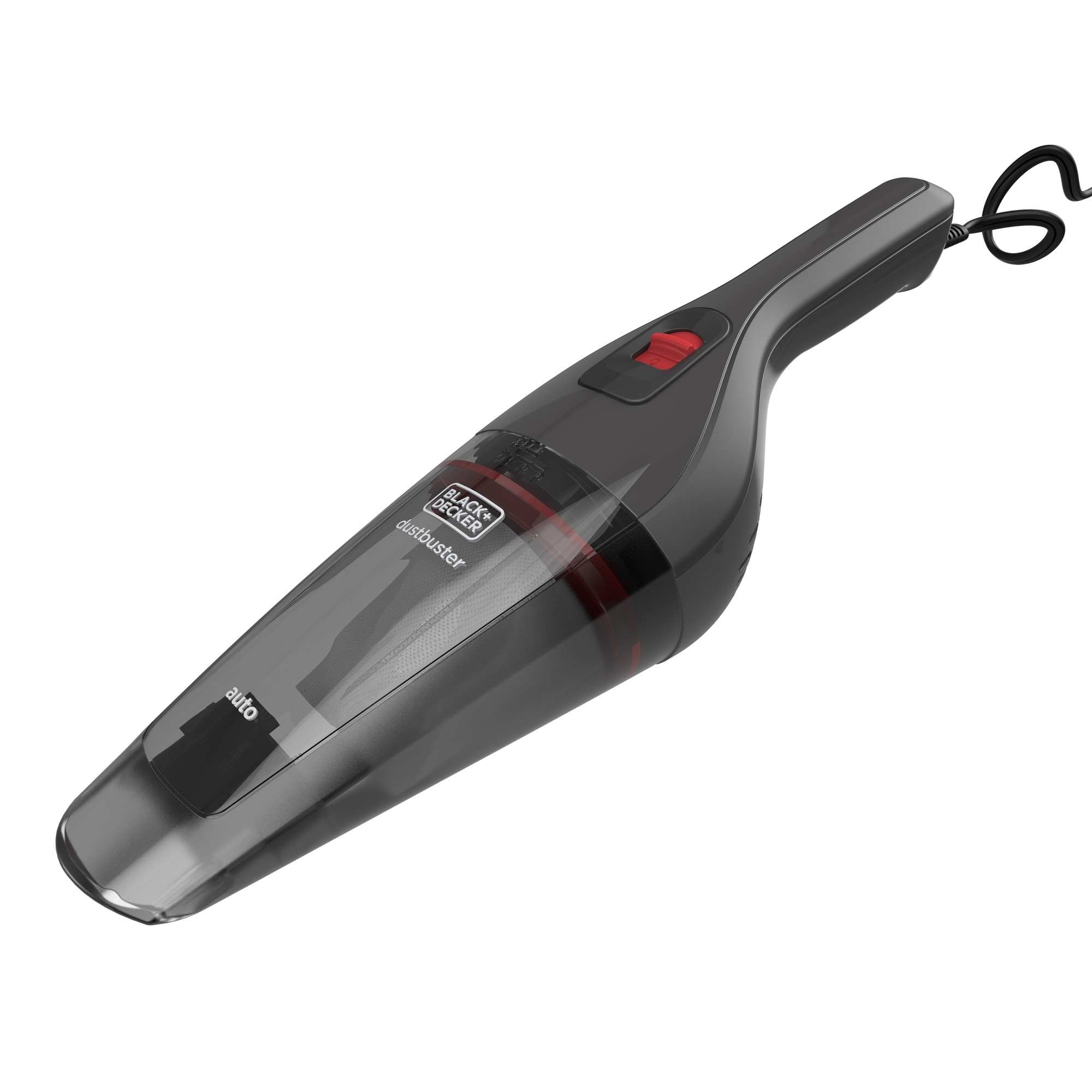 Fotografie Aspirator auto portabil Black & Decker NVB12AV dustbuster, 12V, conector bricheta, fara sac, recipient colectare praf 0.37L, putere mare de aspirare, cablu alimentare 5m, 8.8AW
