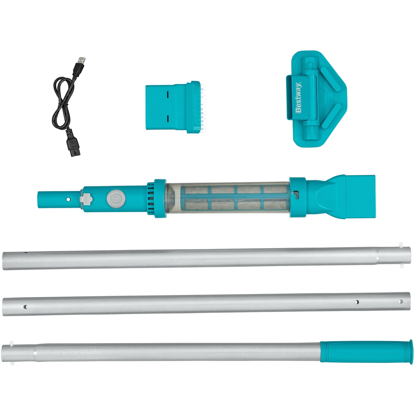 Fotografie Aspirator de piscina, fara fir AquaSurge Bestway, lungime 251 cm, autonomie 50 minute, reincarcabil cablu USB