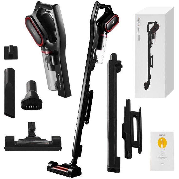 Fotografie Aspirator vertical Deerma DX700 Pro, Cu fir, 650W, 16000Pa, Capacitate colectare 0.8L, Negru