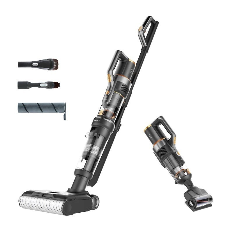 Fotografie Aspirator vertical fara fir cu spalare JIMMY HW10 Pro Cordless 3-in-1 vacuum&washer, putere 400W, 18000Pa, autonomie 80 min, Negru/Gri