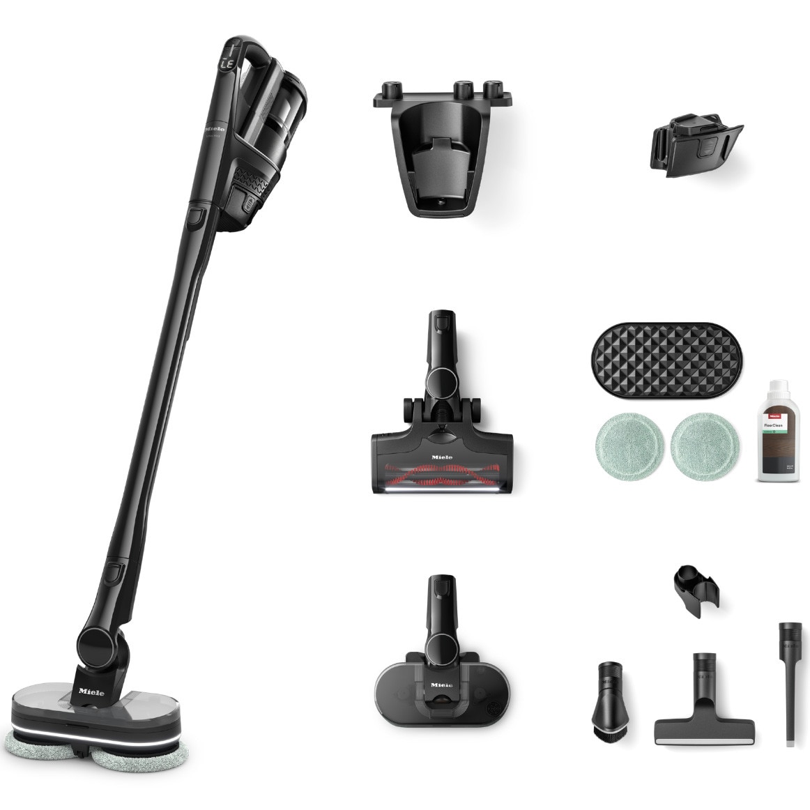 Fotografie Aspirator vertical Miele Triflex HX3 Aqua, 3 in 1, 25,2 V, 0,5 l, autonomie 70 min, Negru Obsidian