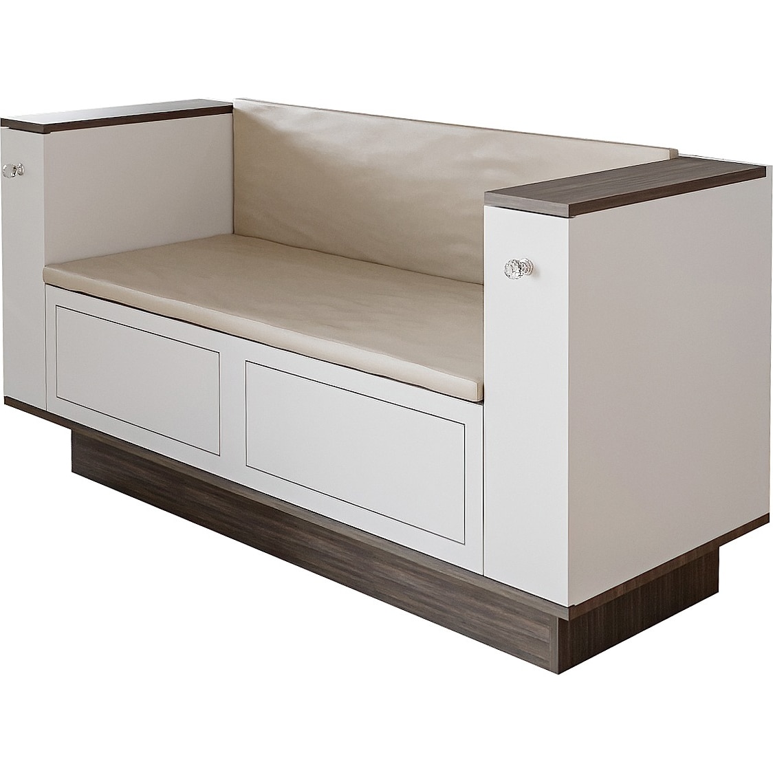 Fotografie Bancheta bucatarie KringX Leeds, 150x55x76 cm, include spatiu depozitare, culoare alb / wenge