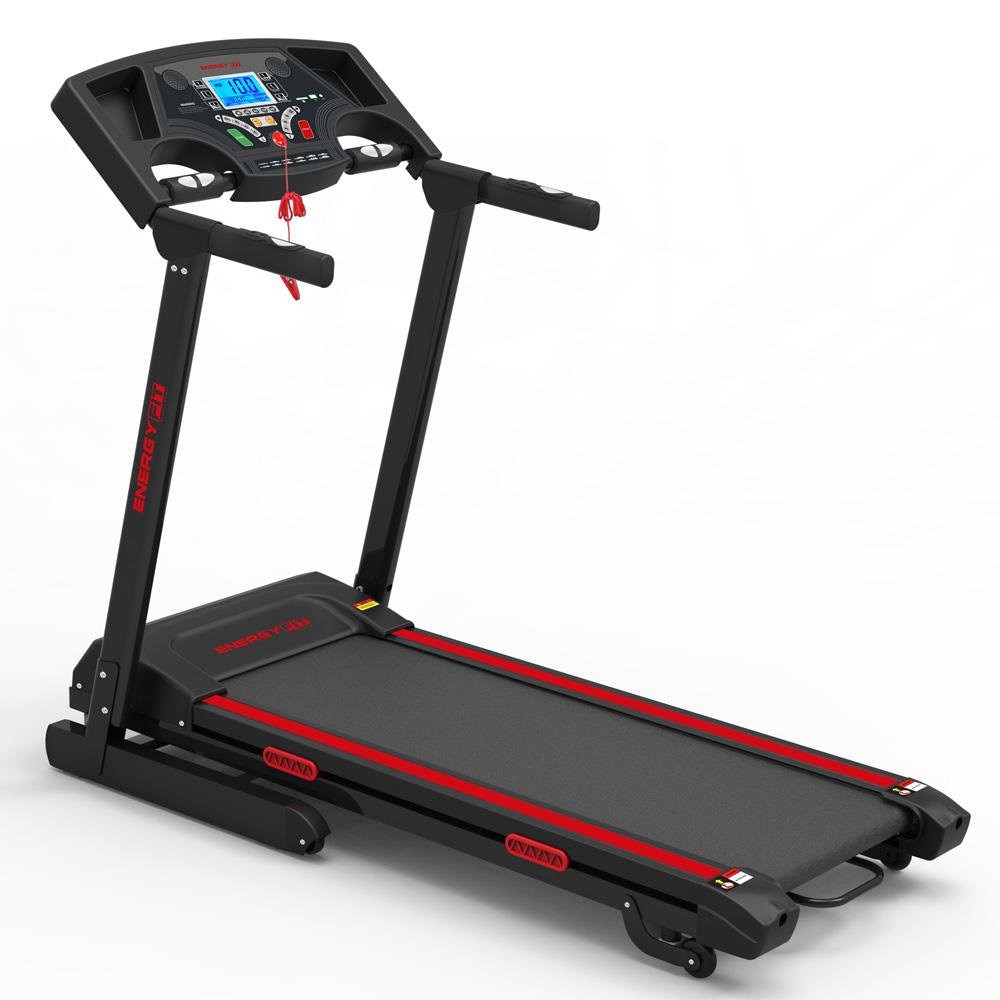 Fotografie Banda alergare cu inclinare automata Energy Fit MT10A, viteza maxima 12km/h, greutate maxima utilizator 130kg, mp3 input, USB, boxe incorporate, pliabila pe cilindru, roti transport
