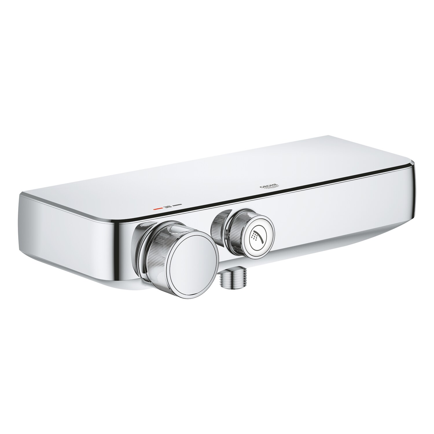 Fotografie Baterie de dus cu termostat Grohe Grohtherm SmartControl, butoane push, CoolTouch, EasyTray, crom