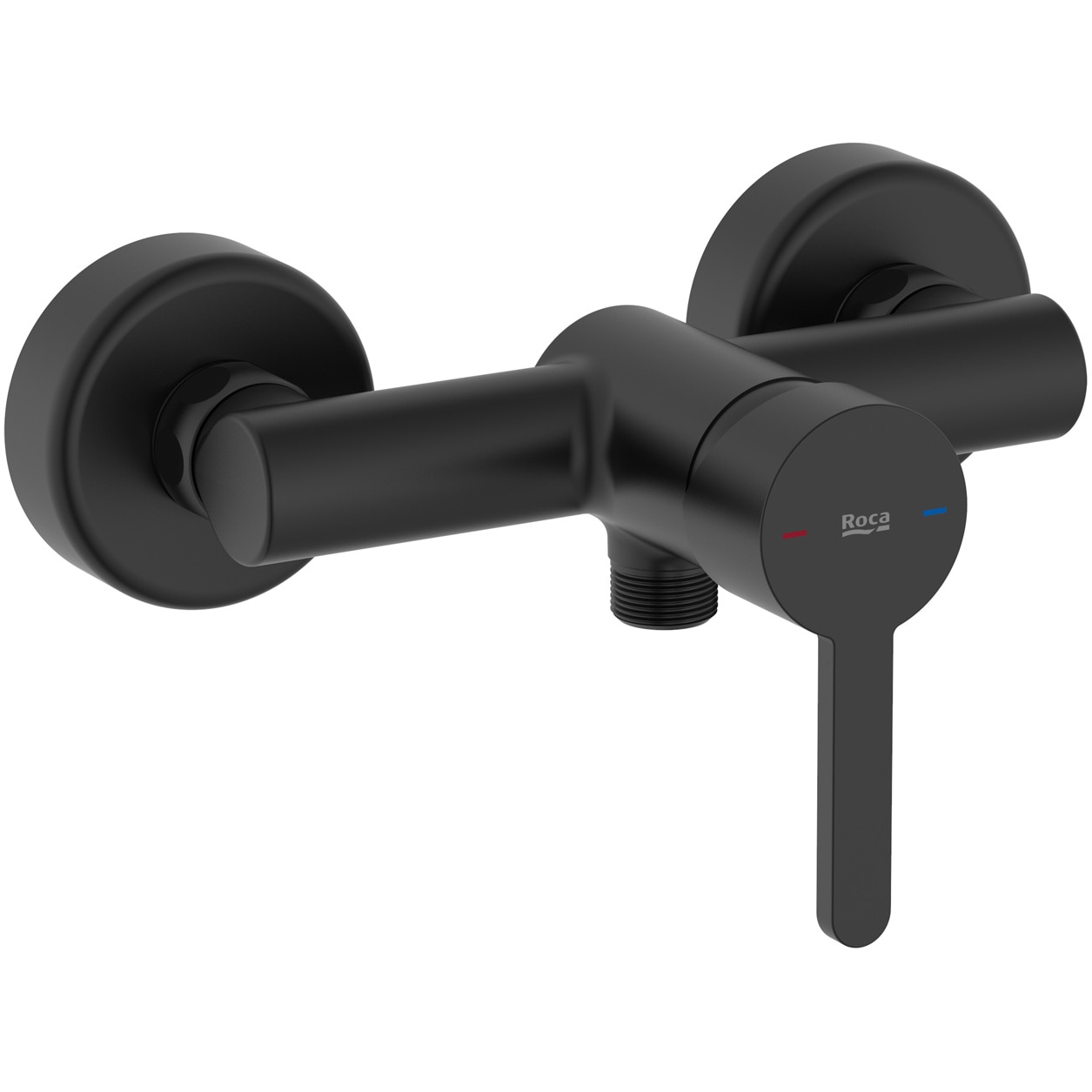 Fotografie Baterie dus Roca Carelia, monocomanda, fara accesorii, Negru mat
