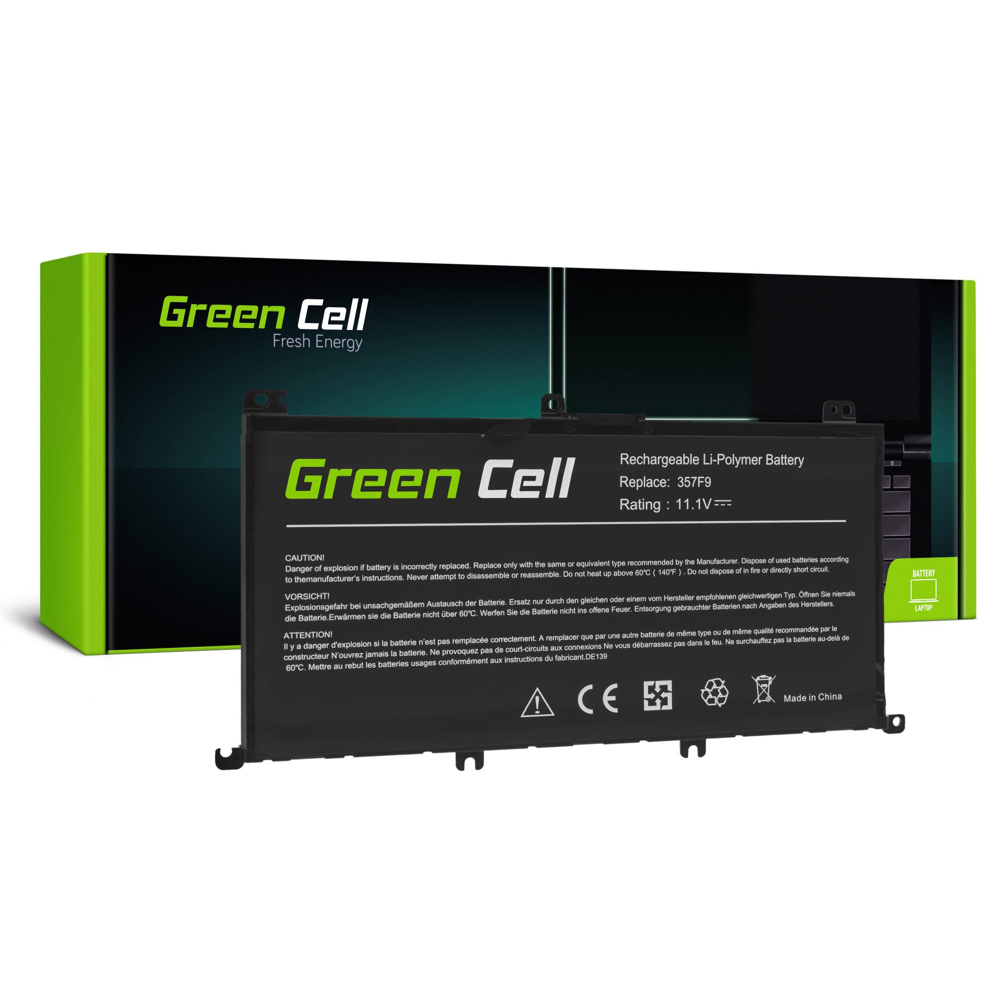 Fotografie Baterie laptop 357F9 pentru Dell Inspiron 15 5576 5577 7557 7559 7566 7567 acumulator marca Green Cell