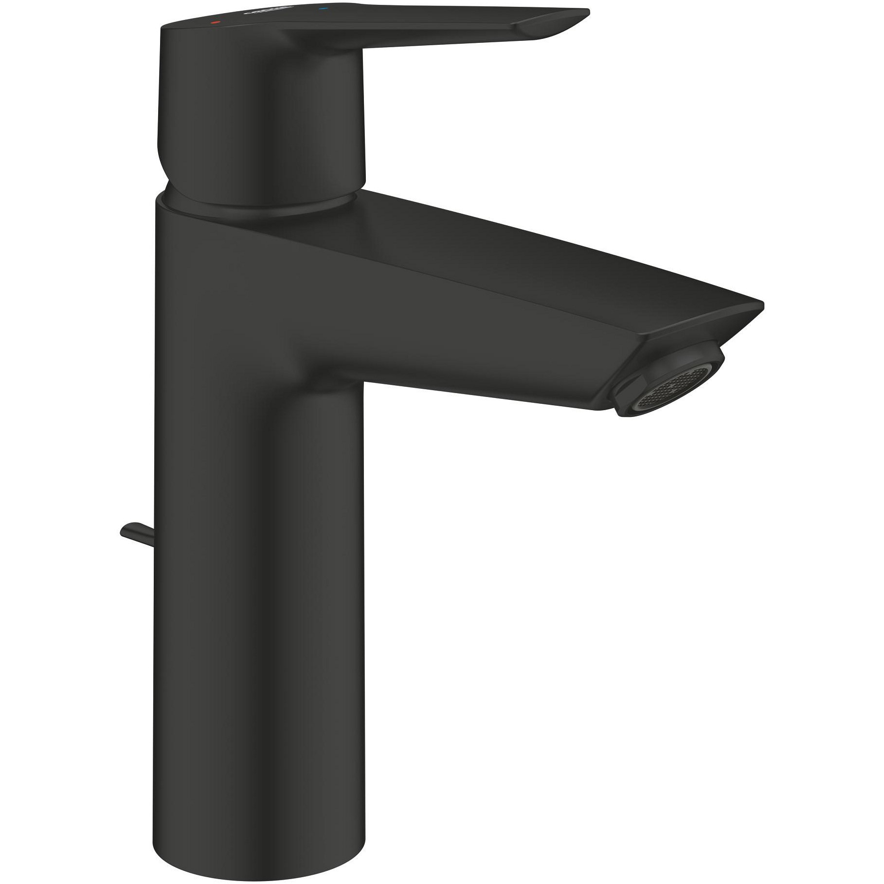 Fotografie Baterie lavoar Grohe Start, M, 192 mm, pornire rece, ventil, mat, negru, 235522432