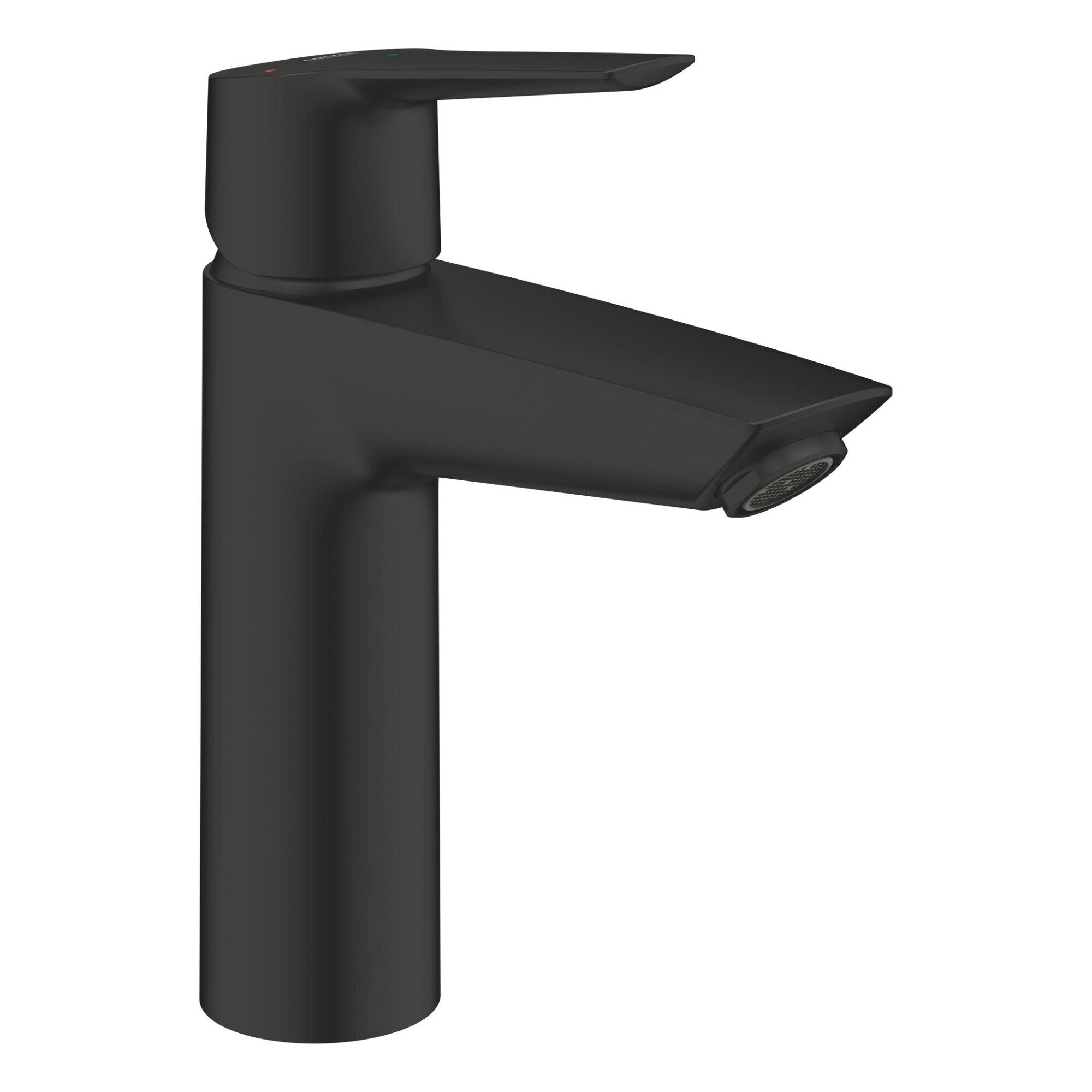 Fotografie Baterie lavoar Grohe Start, M, 192 mm, pornire rece, ventil, mat, negru, 237462432