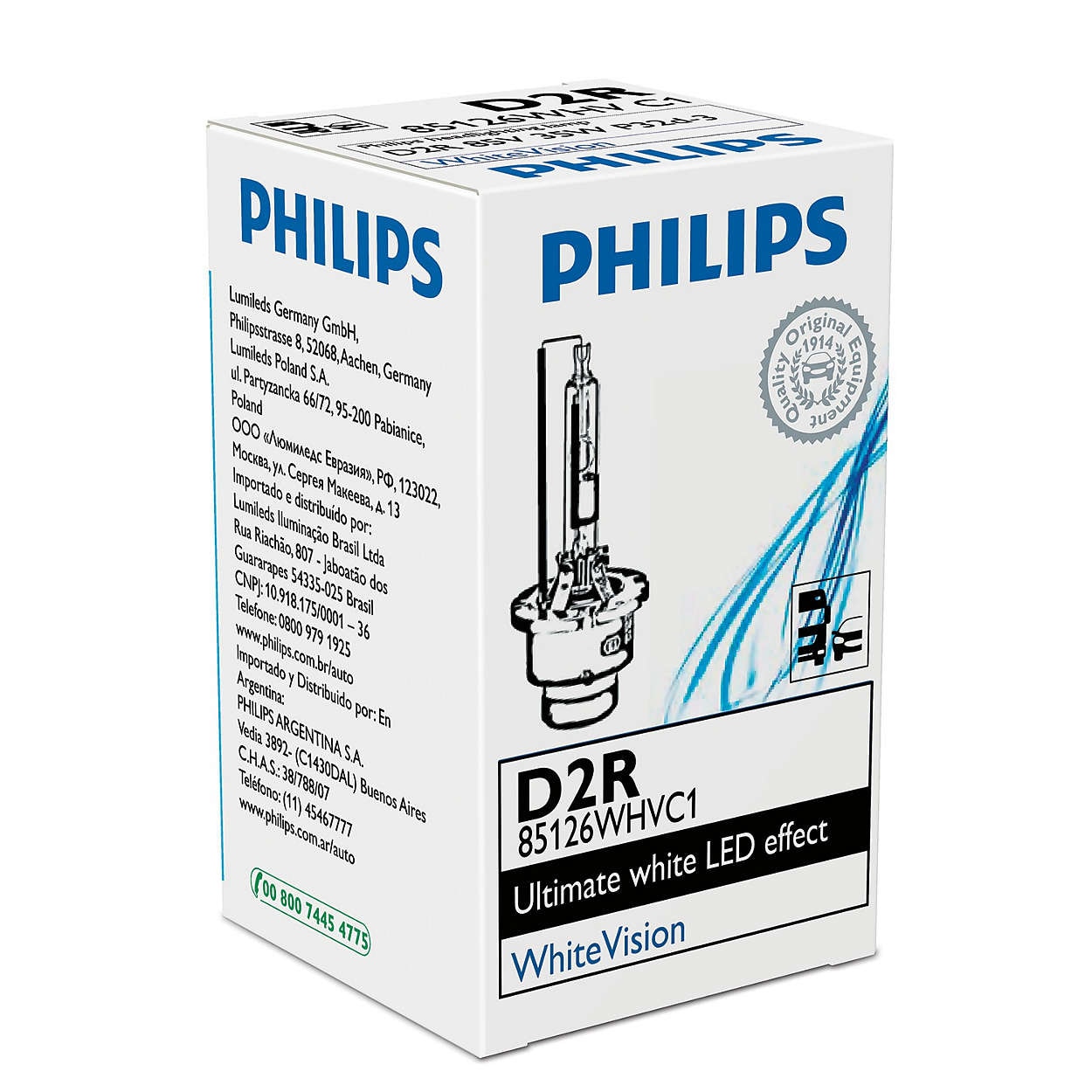 Fotografie Bec auto Xenon pentru far Philips D2R White Vision, 85V, 35W, 1 Buc