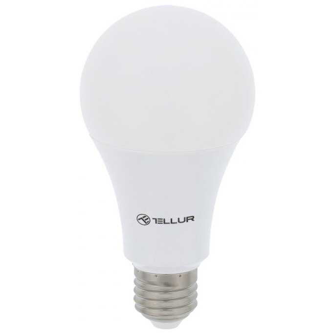 Fotografie Bec inteligent LED Tellur, Wireless, E27, 10W, 1000lm, Lumina Alba/Calda, Reglabil, clasa energetica F