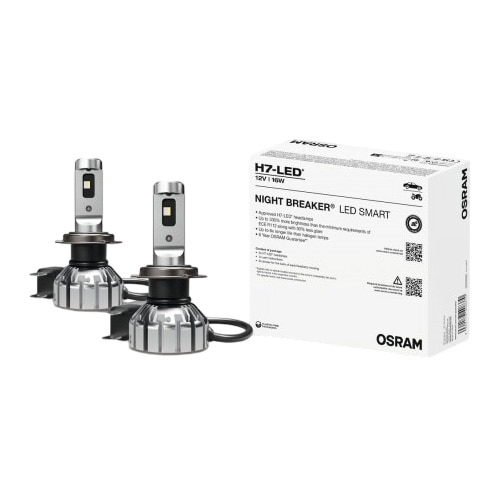 Fotografie Bec LED Osram Smart Night Breaker +330% LED H7, 16 W, 12 V ,Cutie, 2buc
