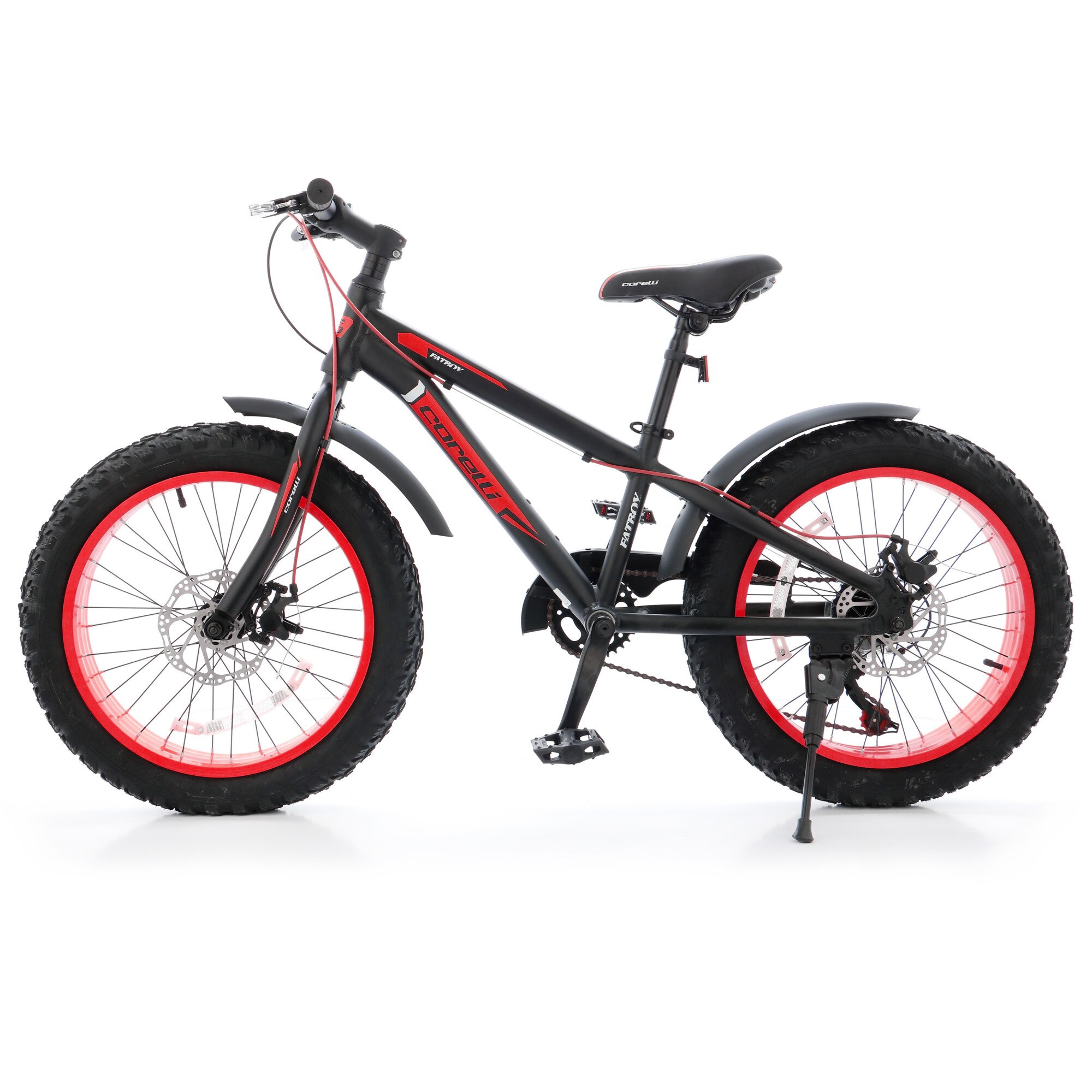 Fotografie Bicicleta copii Corelli Fatboy 20", culoare alb-rosu, accesorii incluse
