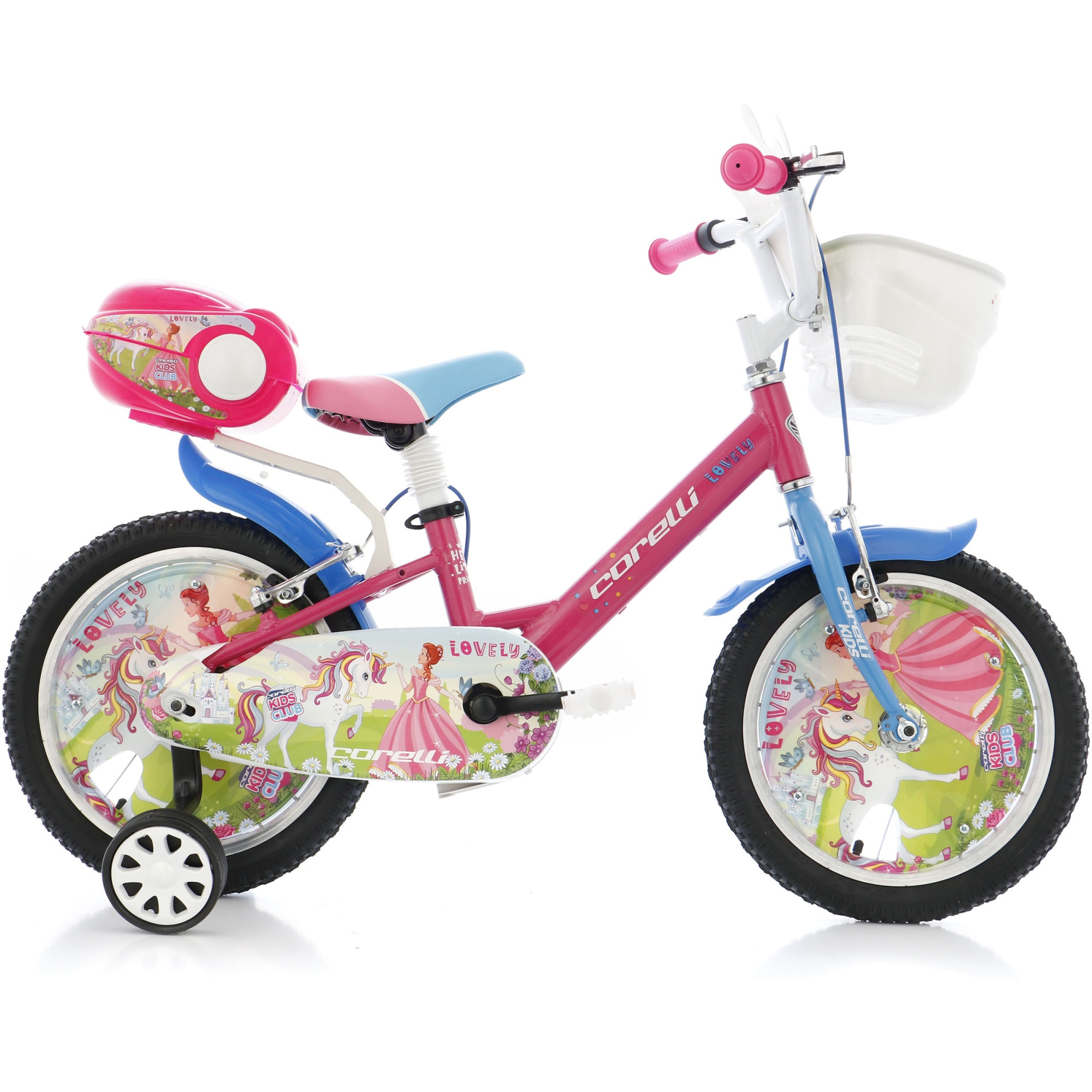 Fotografie Bicicleta copii Corelli Lovely 16", single-speed, culoare roz-albastru, accesorii incluse