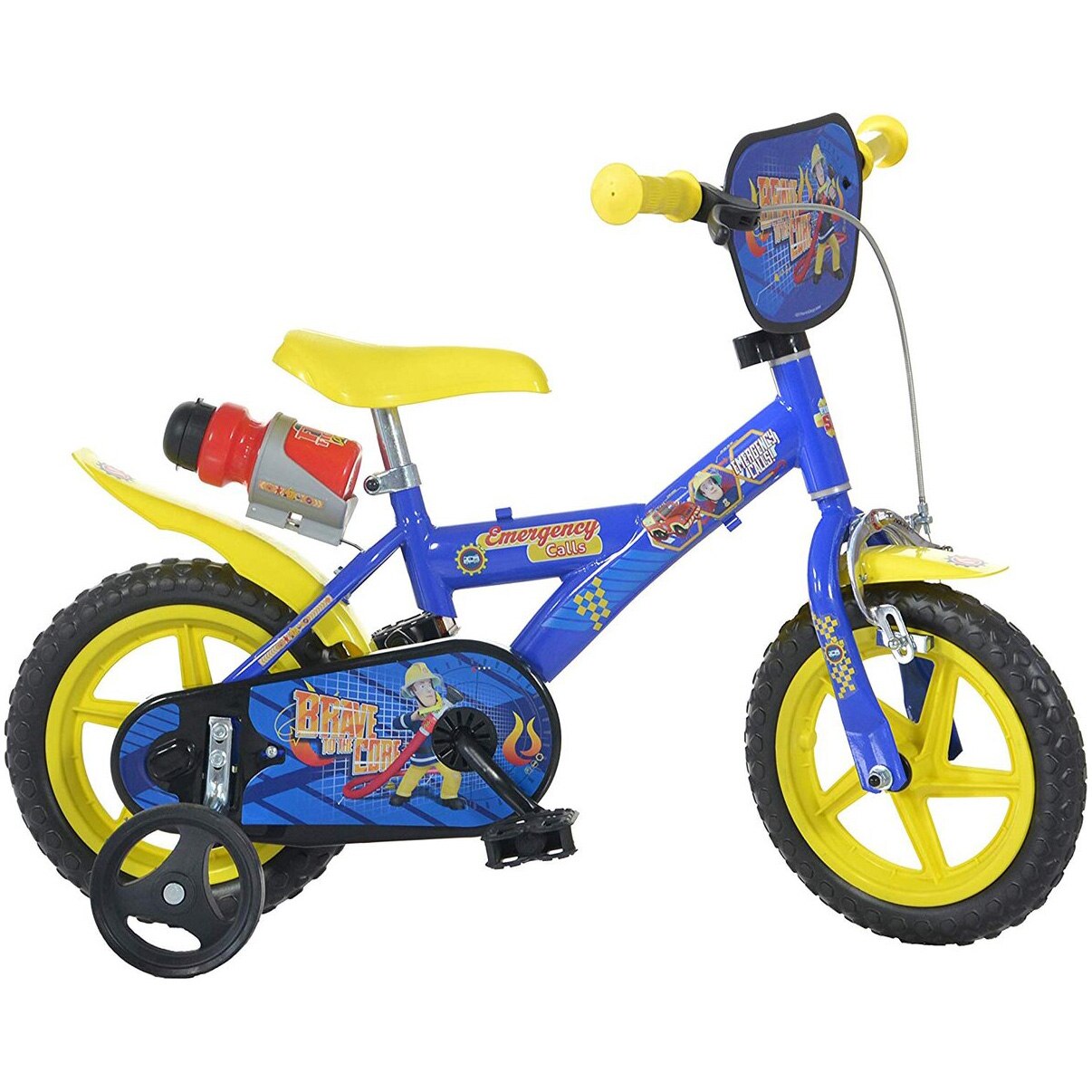 Fotografie Bicicleta Dino Bikes pentru copii, 12'', Pompierul Sam, Albastru
