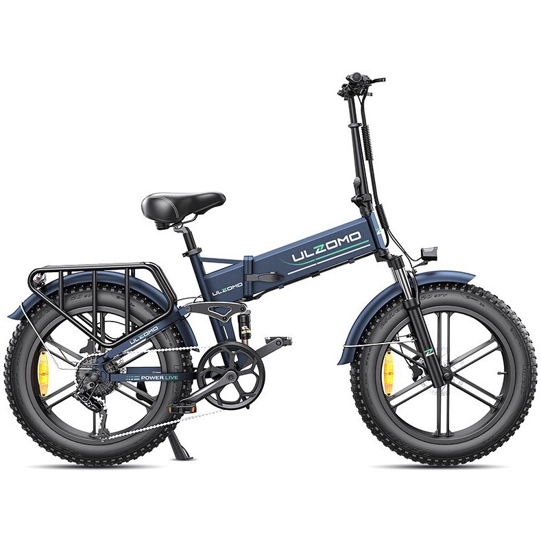 Fotografie Bicicleta electrica pliabila Ulzomo Dunes 20 E-bike, Albastru