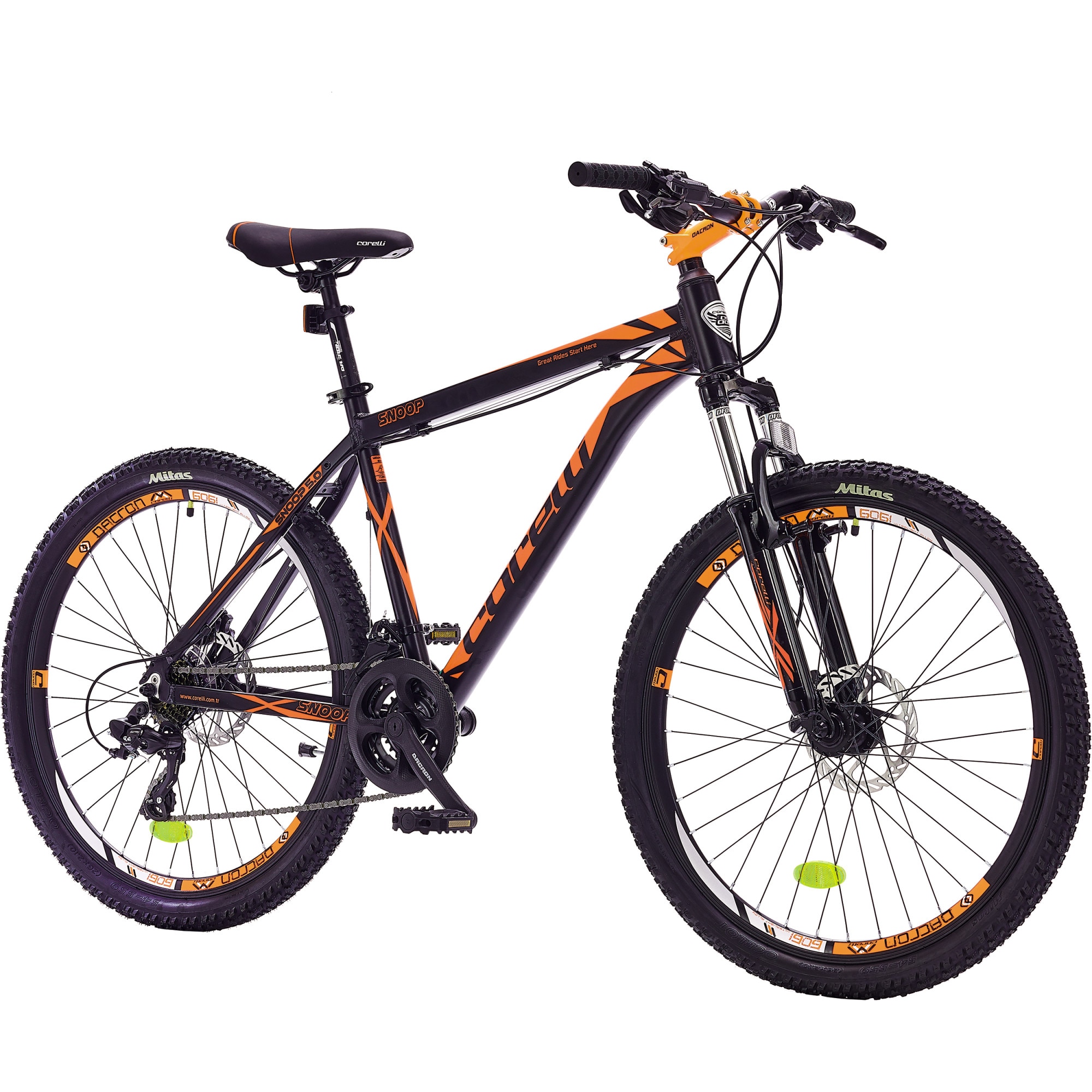 Fotografie Bicicleta MTB 26" SNOOP 5.0, marime cadru S, negru-portocaliu