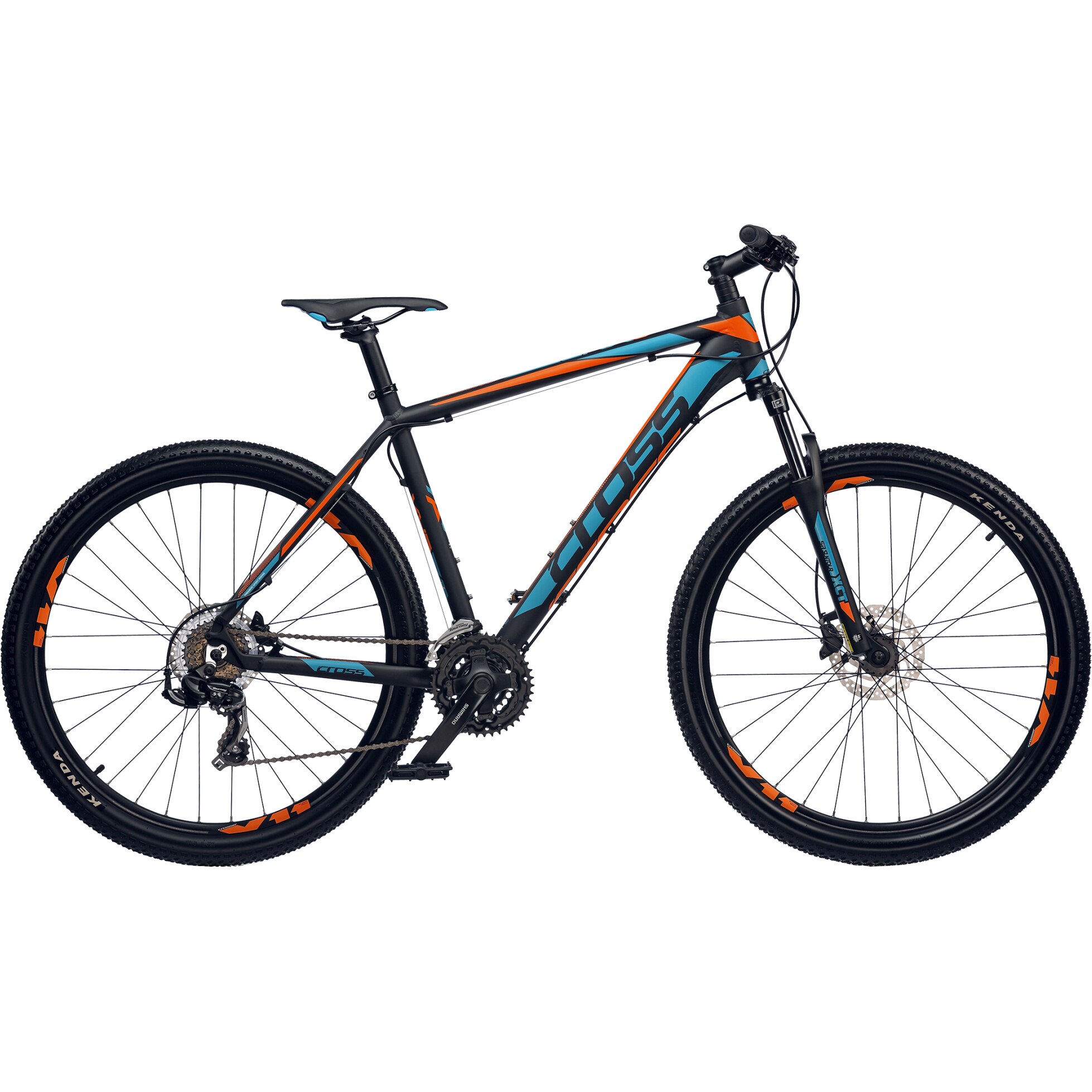 Fotografie Bicicleta MTB 29-er Cross GRX 7 hdb, Black/Blue, 51cm