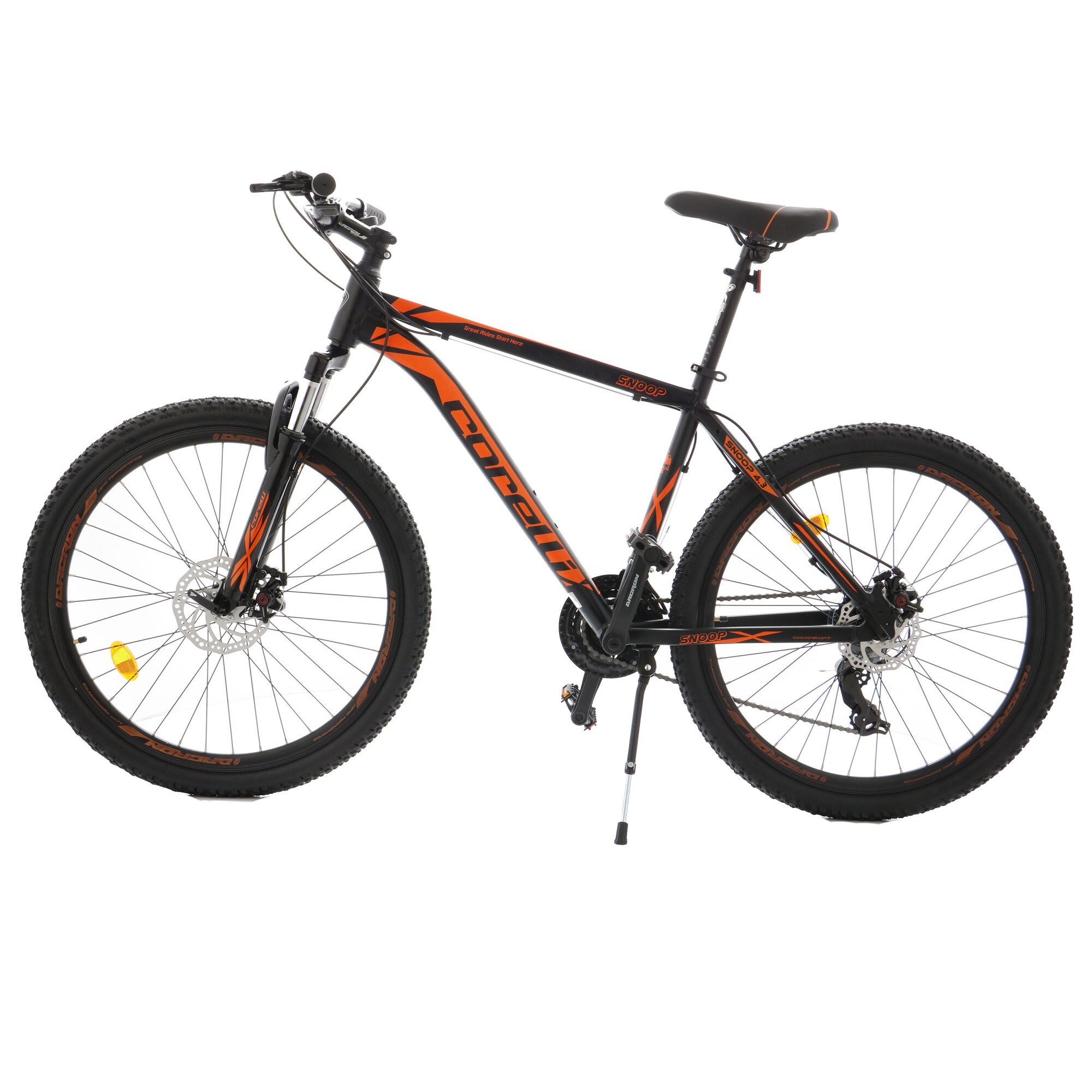 Fotografie Bicicleta MTB 29" SNOOP 4.3, transmisie Microsift/Shimano, cadru 18", frane disc mecanice, Portocaliu Neon, L