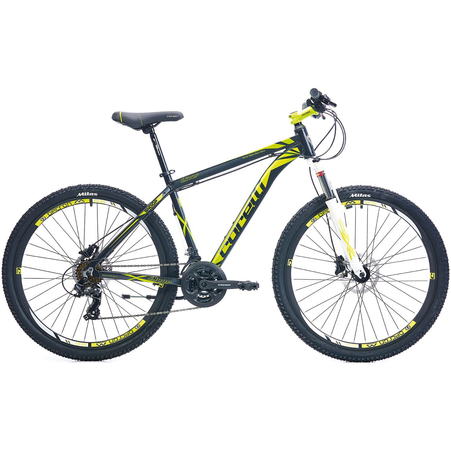Fotografie Bicicleta MTB 29" SNOOP 5.3, marime cadru XL, negru-galben neon