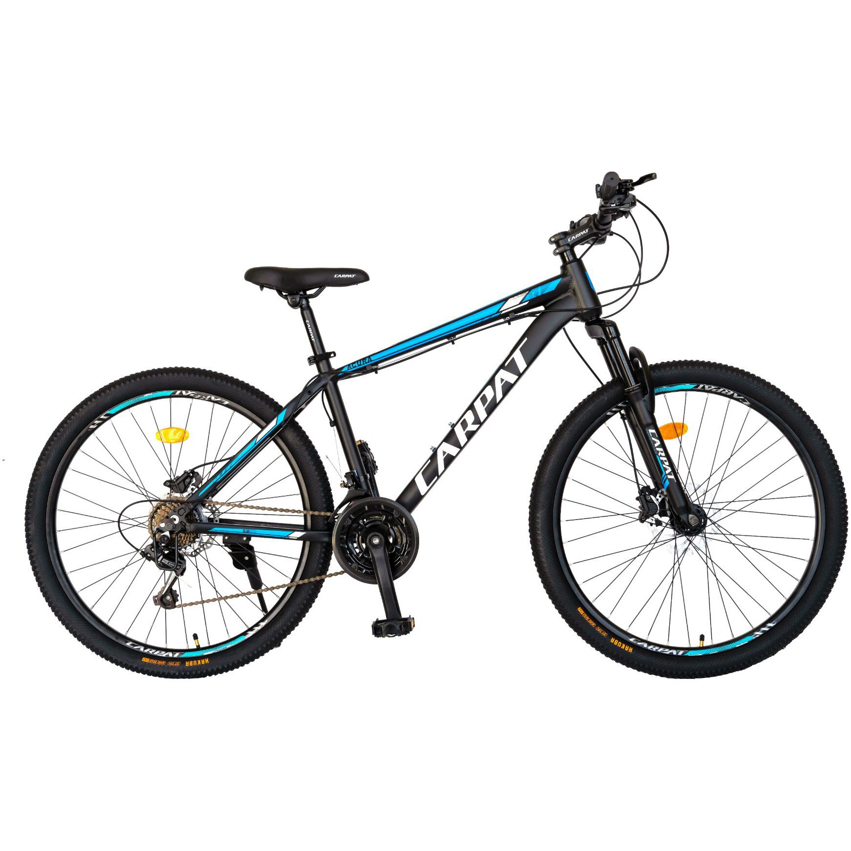 Fotografie Bicicleta MTB Carpat Acura C2999H, 29 inch, 21 viteze, cadru aluminiu, frane hidraulice, negru/albastru/alb