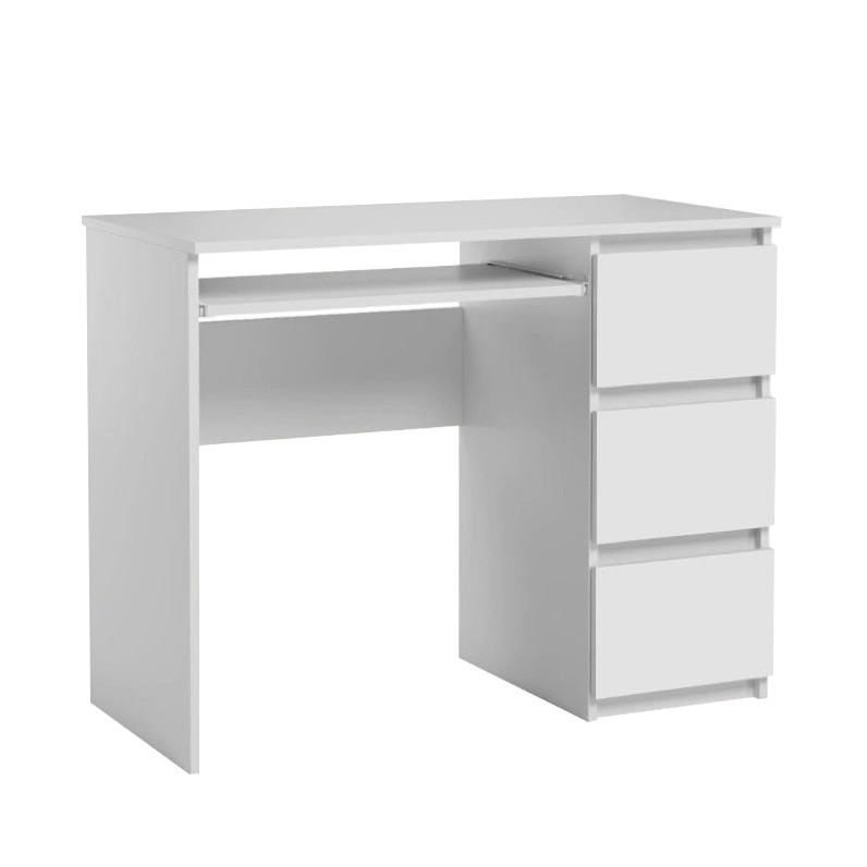 Fotografie Birou KringX Origo,96x50x75 cm, include 3 sertare culoare alb