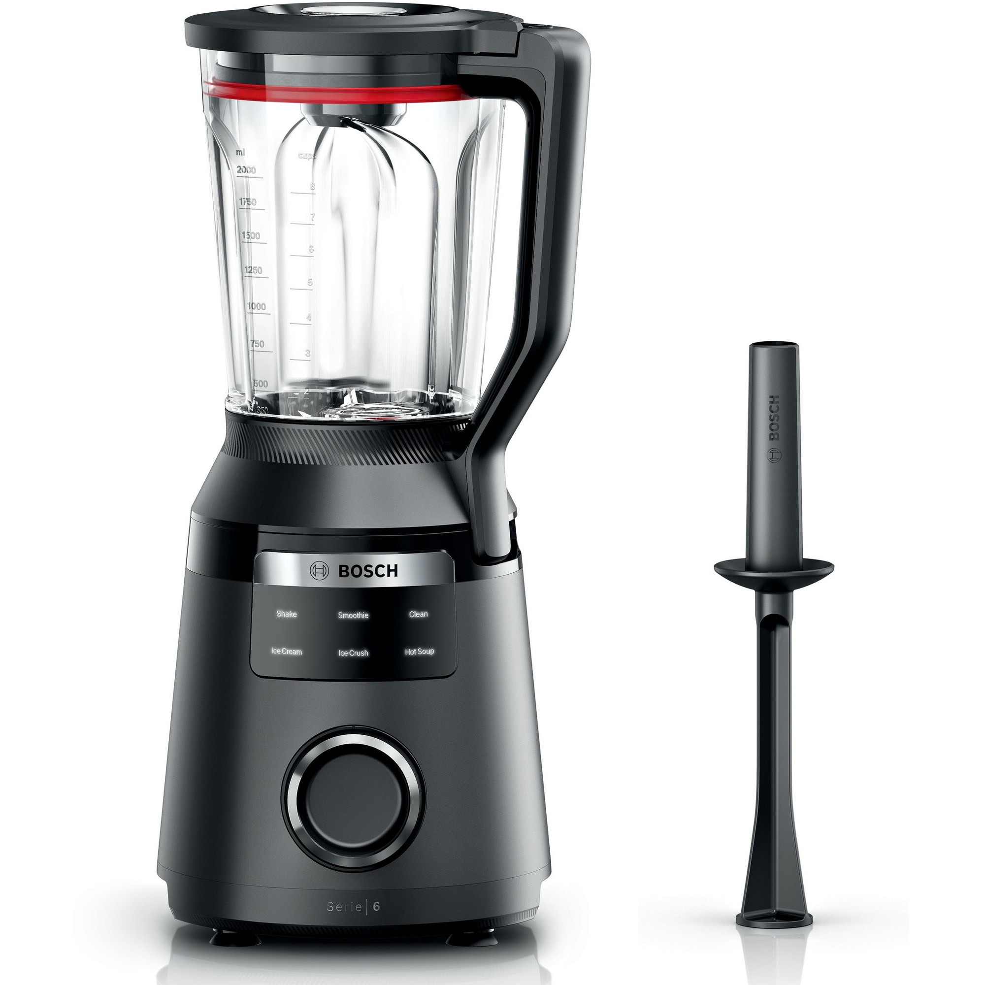 Fotografie Blender Bosch MMB6652B, 1800 W, lame ProSpeed, Smart Detect, 45000 rpm, 2 L, cana Tritan, 6 programe, Negru