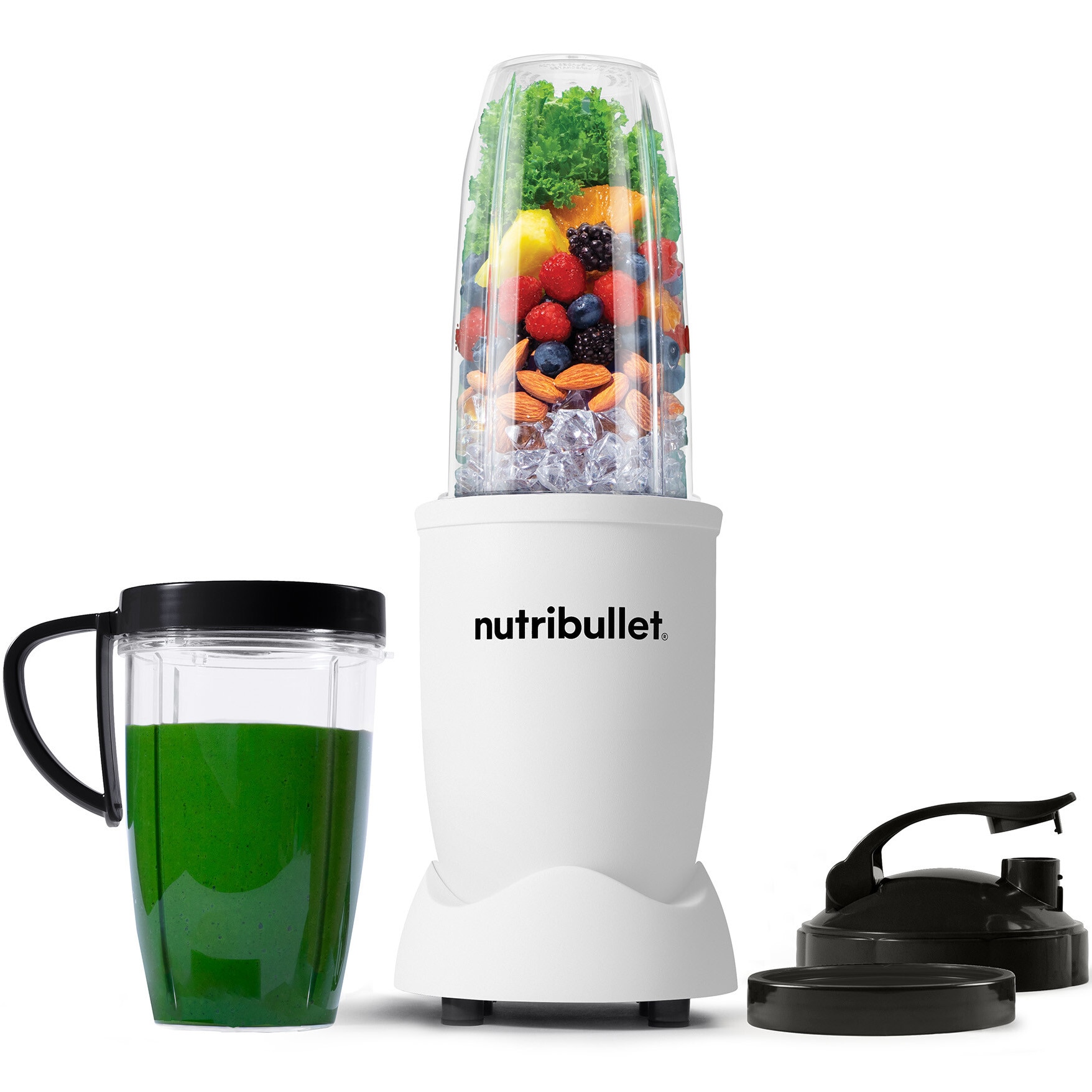 Fotografie Blender Nutribullet Pro NB907MAW, 900 W, 1 viteza, 5 accesorii, alb