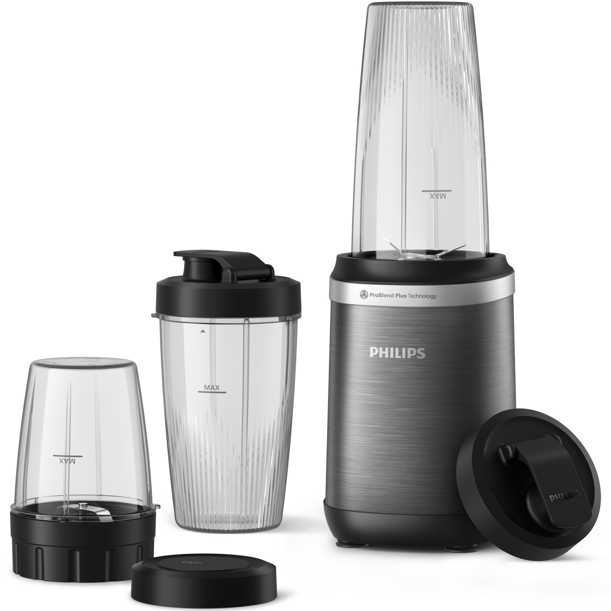 Fotografie Blender Philips HR2767/00 Seria 5000, 800 W, Tehnologia si lame ProBlend Plus, Lame detașabile, Pahar de 700 ml cu capac, Design compact