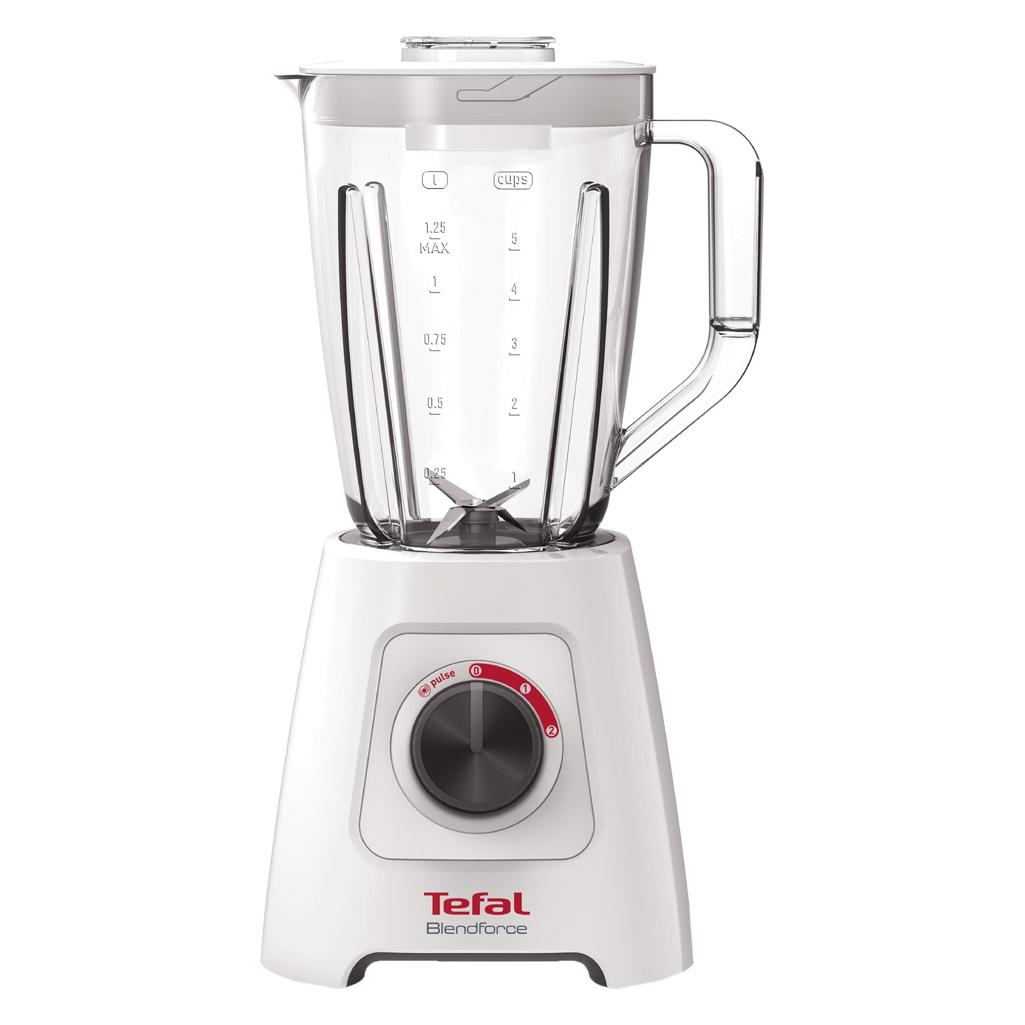 Fotografie Blender Tefal BlendForce 2 BL420131, 600W, 4 lame, recipient 2L, functie zdrobire gheata si maruntire, alb