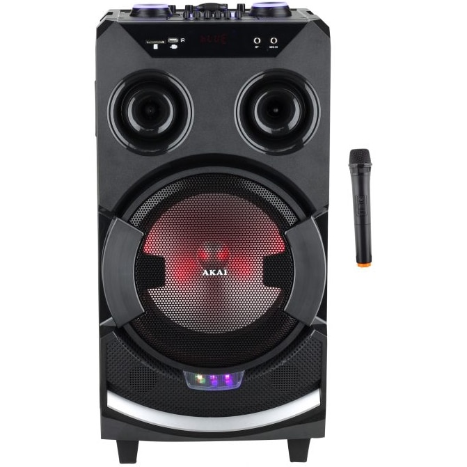 Fotografie Boxa portabila Akai ABTS-112 cu BT, USB, FM Radio, microfon, baterie reincarcabila