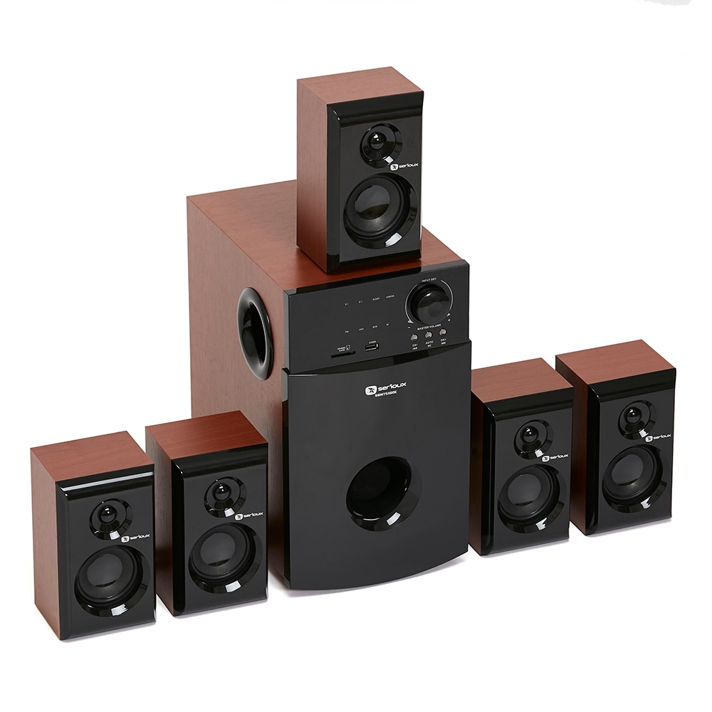 Fotografie Boxe 5.1 Serioux HT5100C, 140W RMS, Rosu