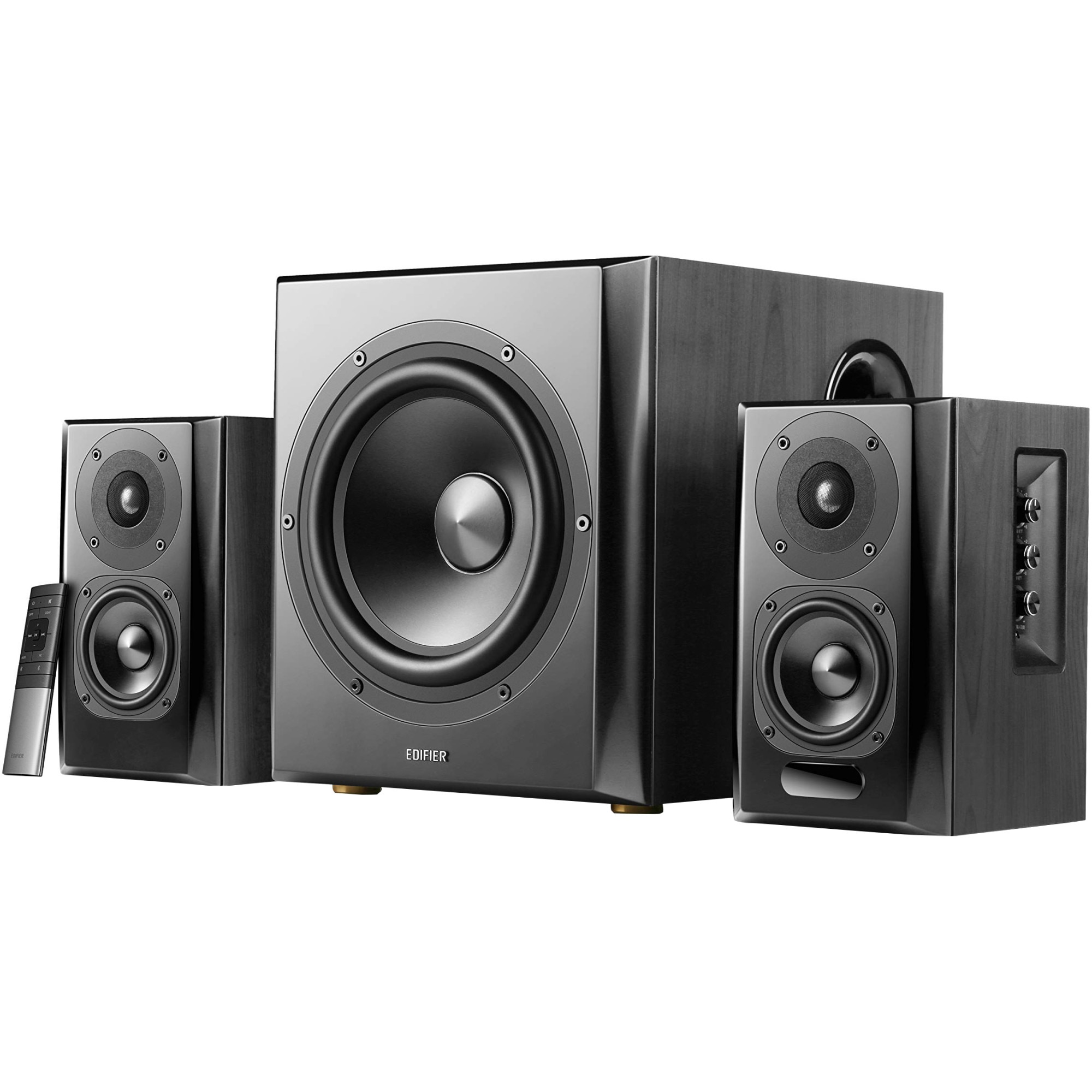 Fotografie Boxe Edifier 2.1 S351DB-BK, 150W, Bluetooth, Telecomanda, Negru