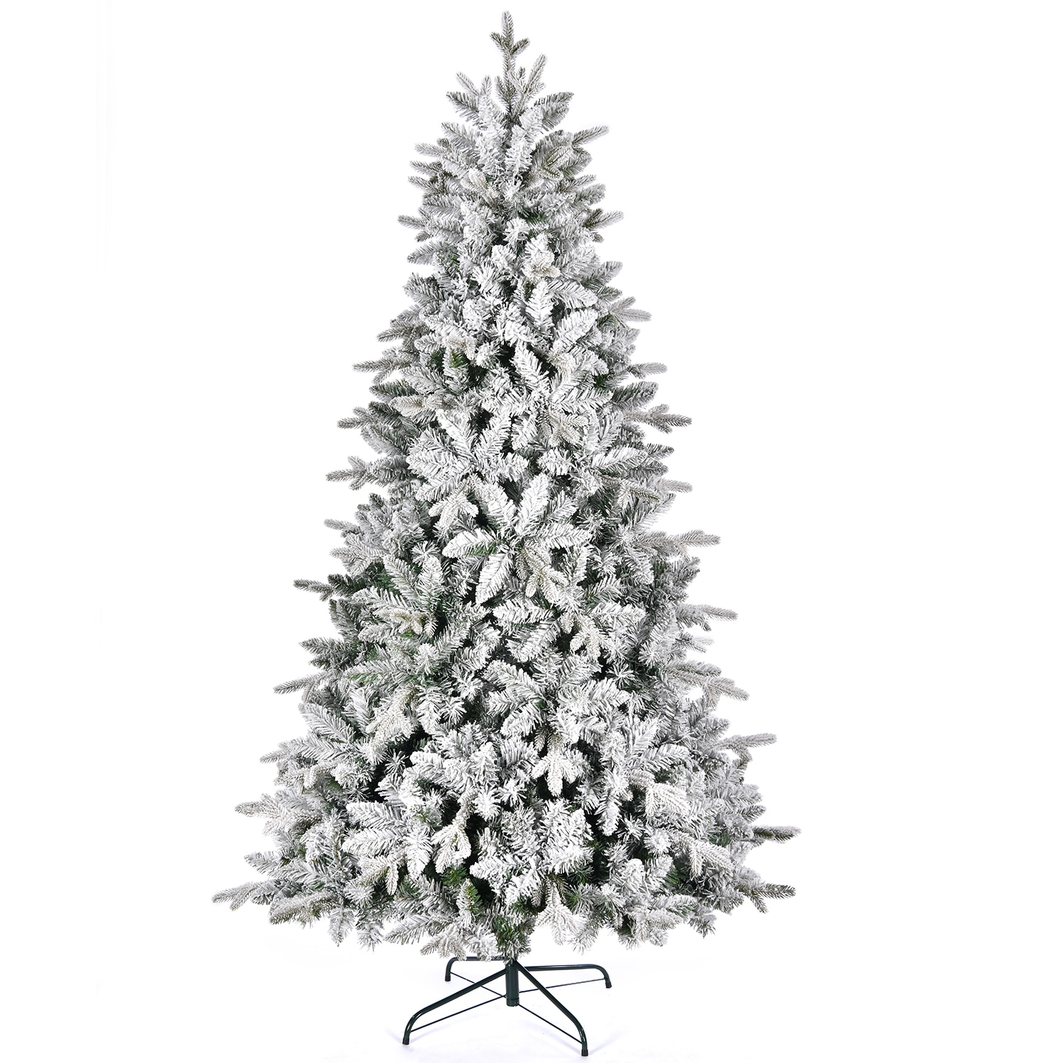 Fotografie Brad artificial frosted Kring Quebec, aspect nins, 210 cm, Alb