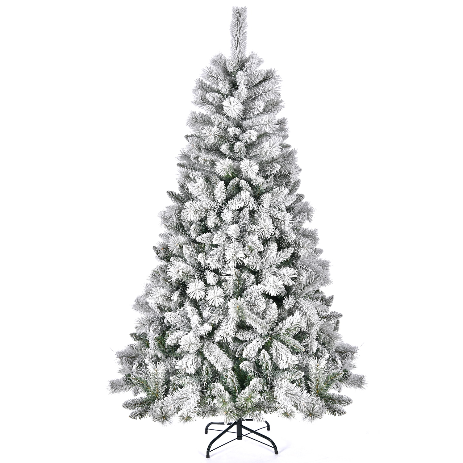 Fotografie Brad artificial Kring Viena, PVC, cu aspect nins, 210 cm, Alb