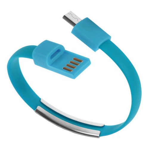 Fotografie Cablu A+ micro USB, tip bratara, Blue