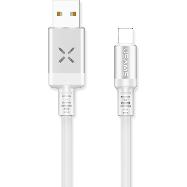 Fotografie Cablu Date si Incarcare Usams USB la MicroUSB U16 Volume Control Led, 2A, 1 m, SJ288USB02, Alb